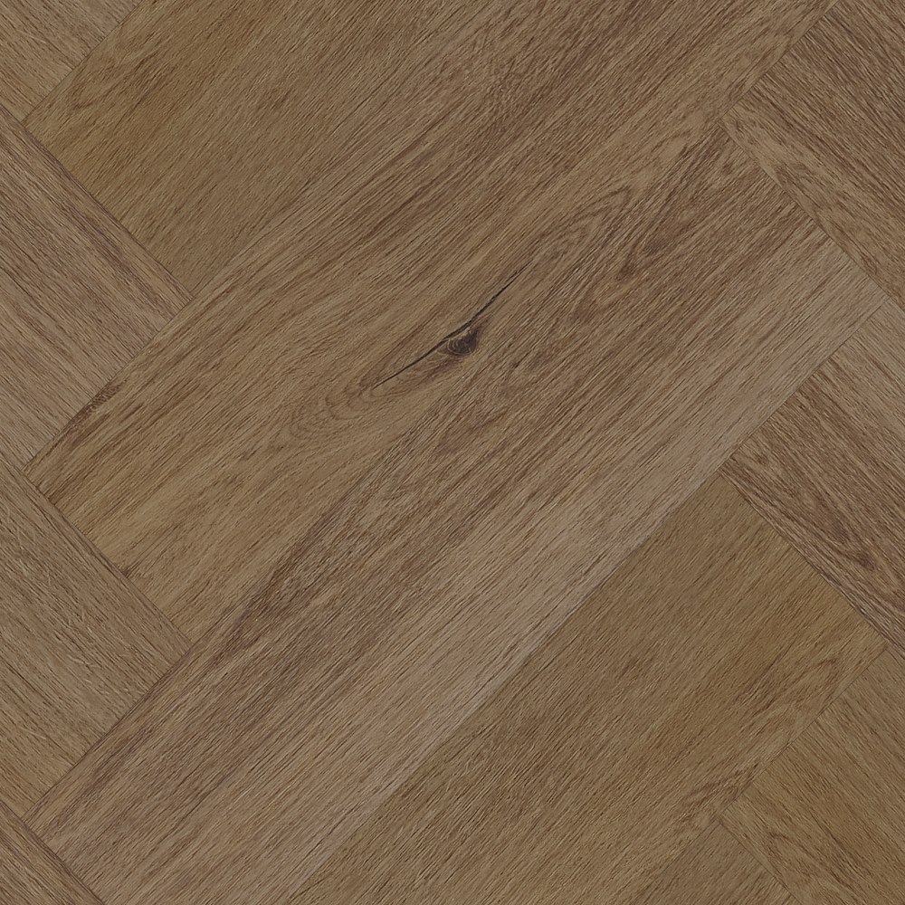 Sol vinyle PVC AMARON Herringbone Chêne Georgetown 592 x 148 x 5 mm Vinyle à clipser Marron