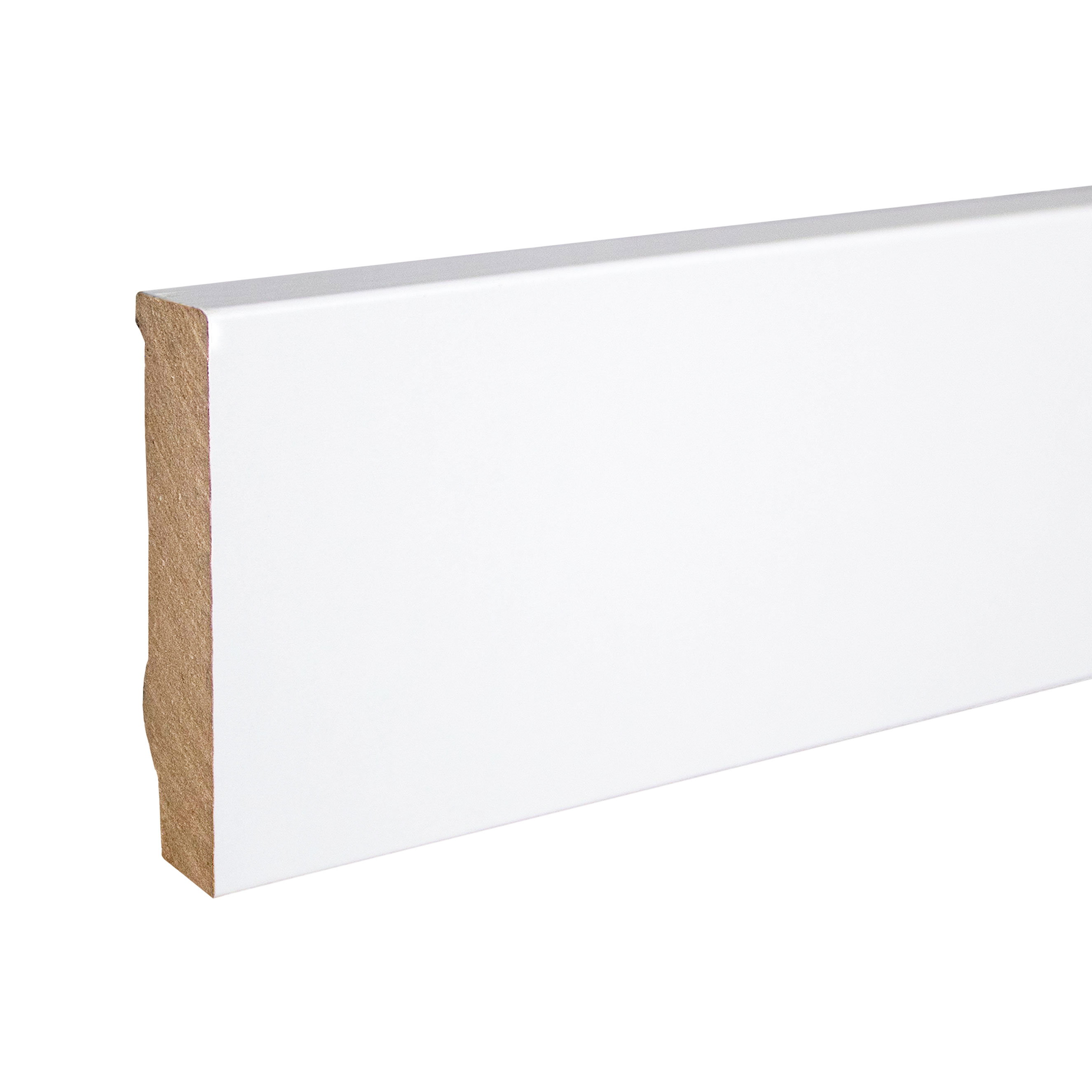 Plinthe "Cuxhaven" 721.1670 MDF 16 x 70 x 2500 mm Blanc Angulaire PROVISTON