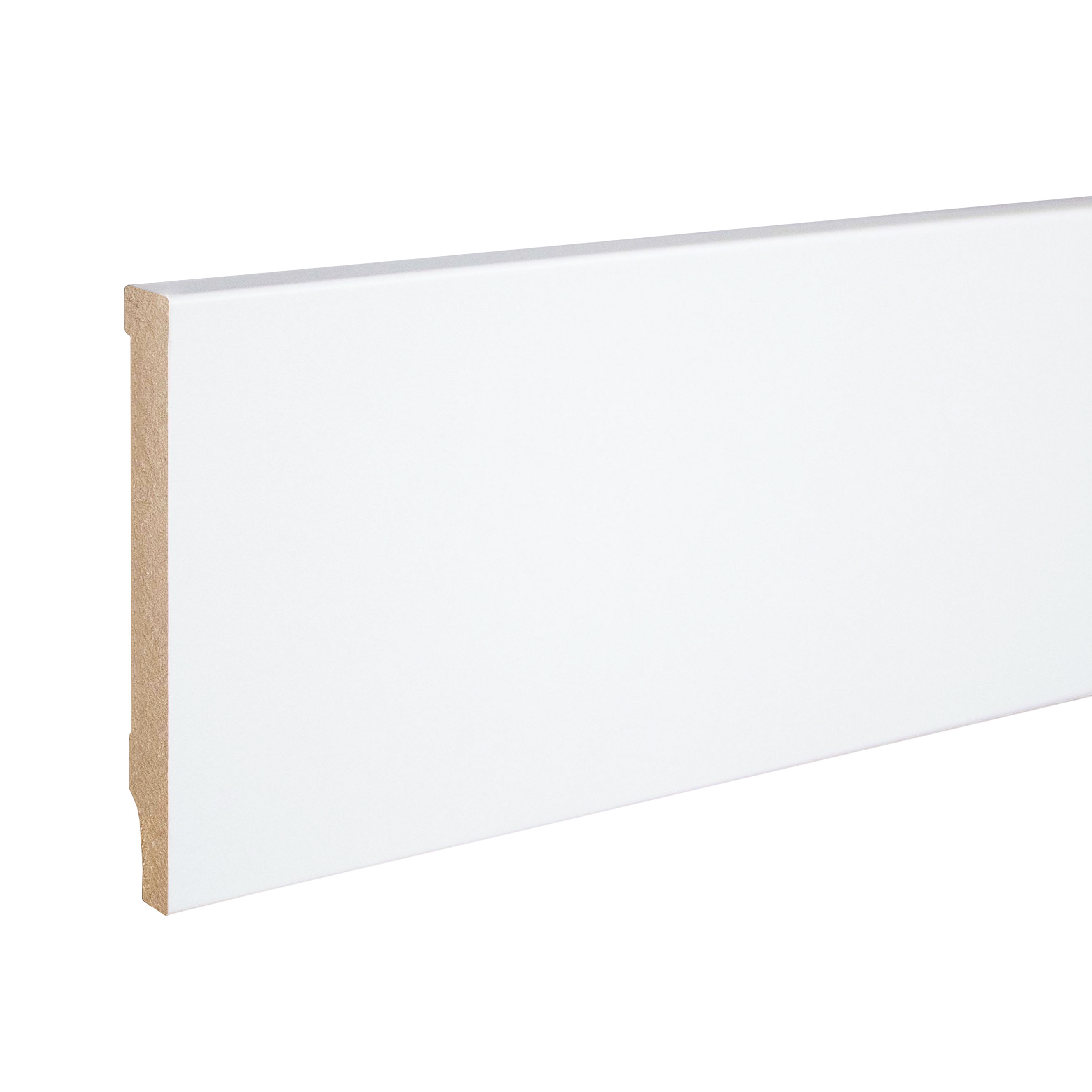 Plinthe Arêtes Vives 10 x 80 x 2500 mm MDF revêtu blanc Classique PROVISTON