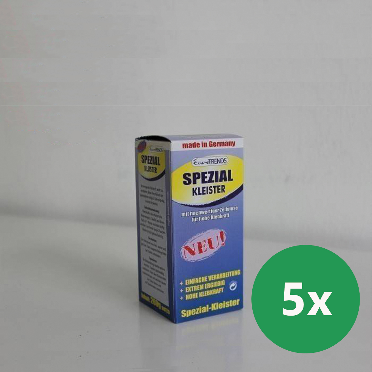 Pack promo 5 x colle spéciale papier peint | colle pour papier peint support en papier | je 200 g