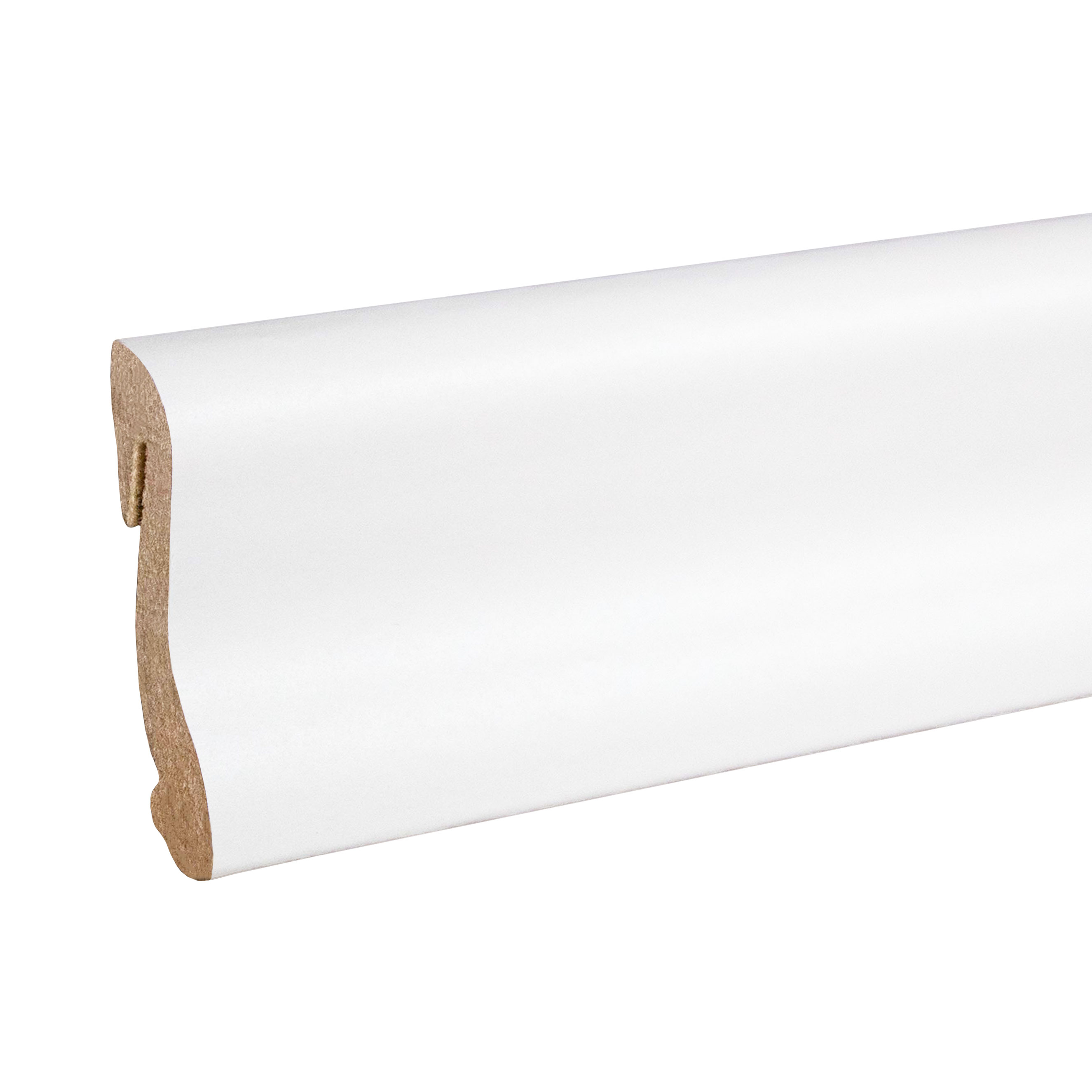 PROVISTON | plinthe arrondie | MDF blanc | plinthe moderne | 18.5 x 38.5mm