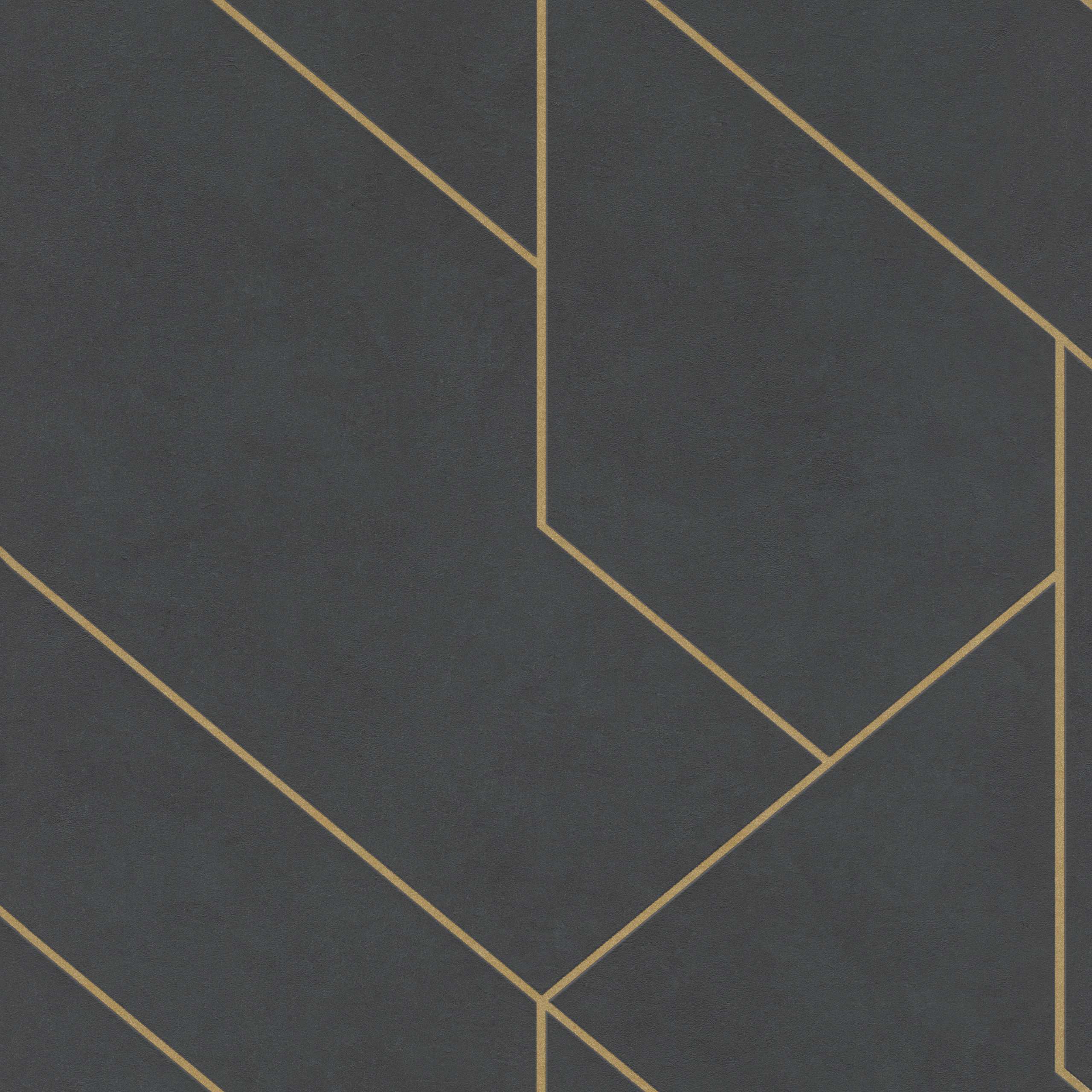 Rasch Brick Lane | 427431 | papier peint intissé 3D | 0.53 m x 10.05 m | noir
