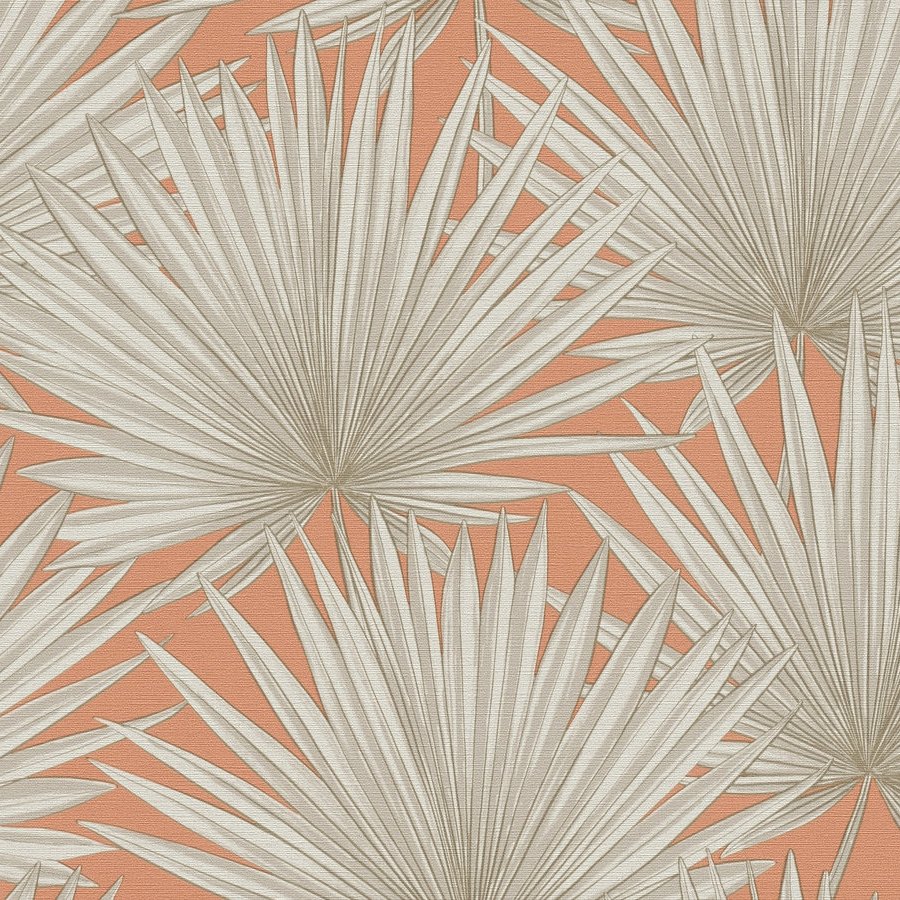 A.S. Creation | Antigua | 390903 | Papier Peint Intissé | Botanique | 10.05 x 0.53 m | Orange