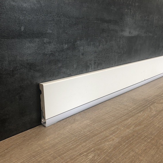 plinthe lumineuse | 15 x 95 mm | mélaminé blanc