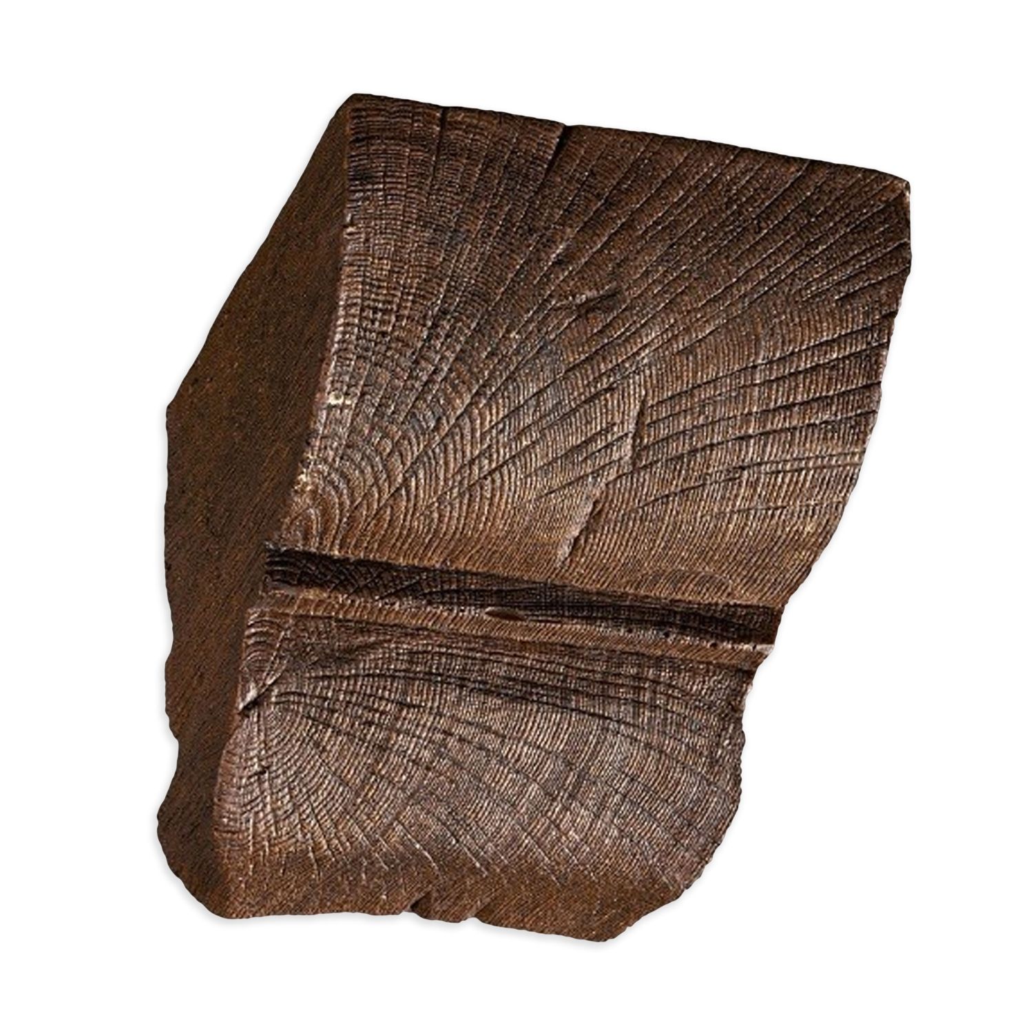 Wiesemann | Console | PU | 120 x 120 mm | Chêne foncé | Poutre imitation bois | Haute densité