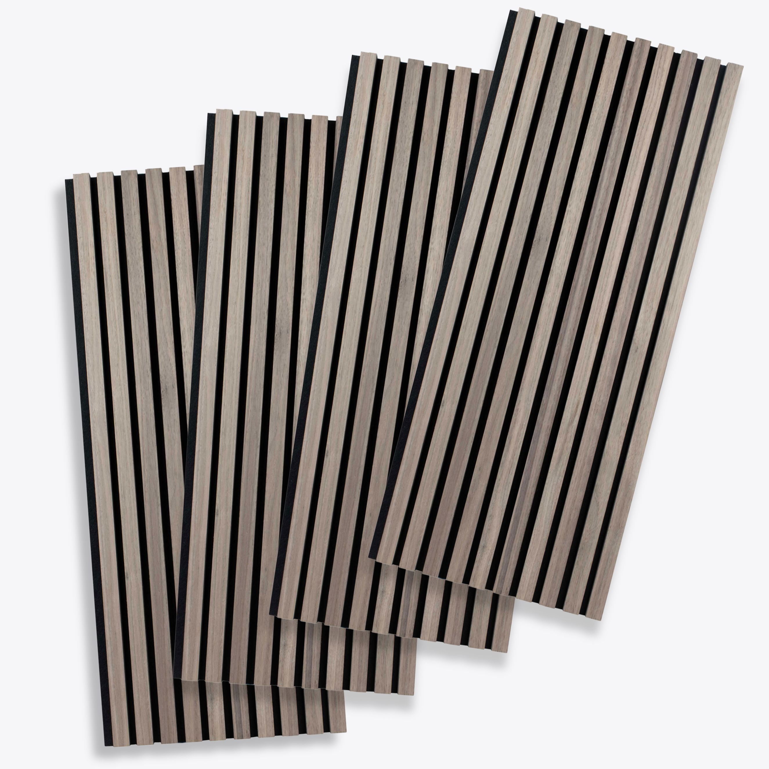 PROVISTON Panneau acoustique Lot de 4 - 1200 x 600 x 21 mm noyer Panneaux muraux absorbants en MDF