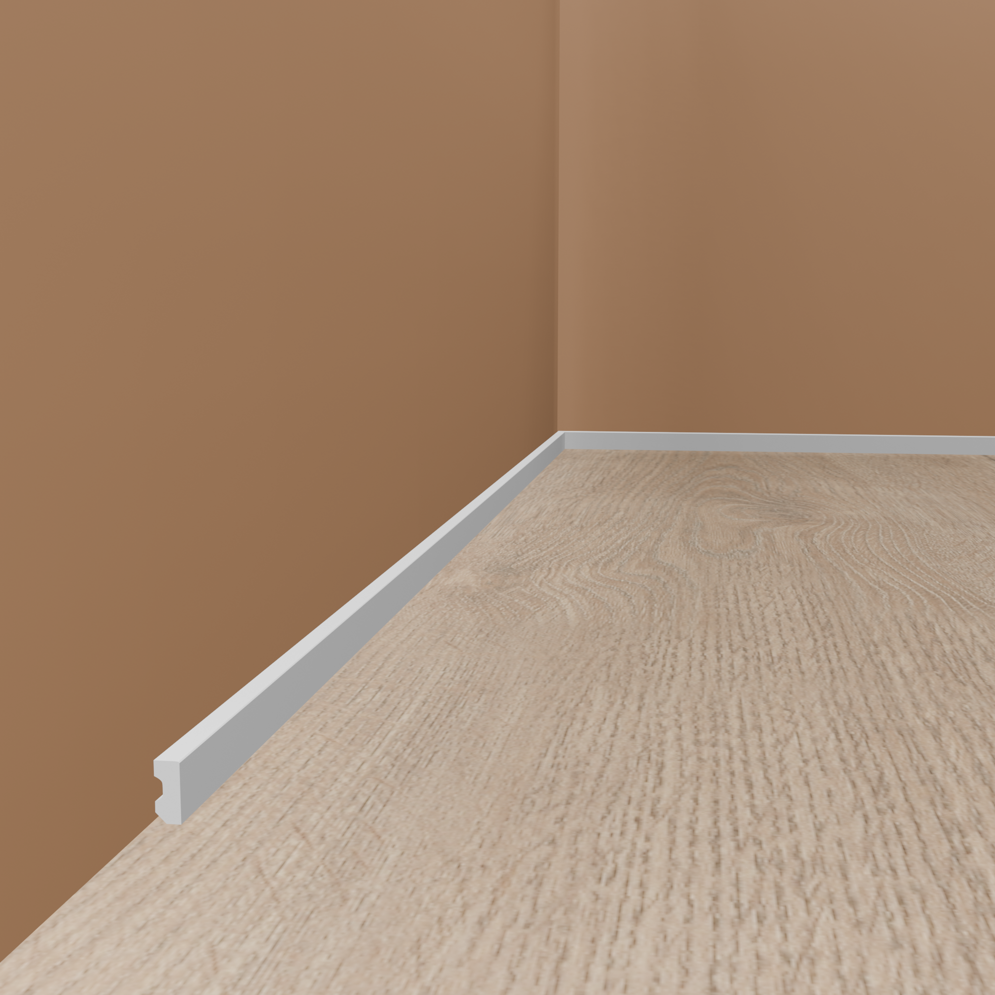 PROVISTON Plinthe plastique blanc | Plinthe moderne profil carré hauteurs différentes