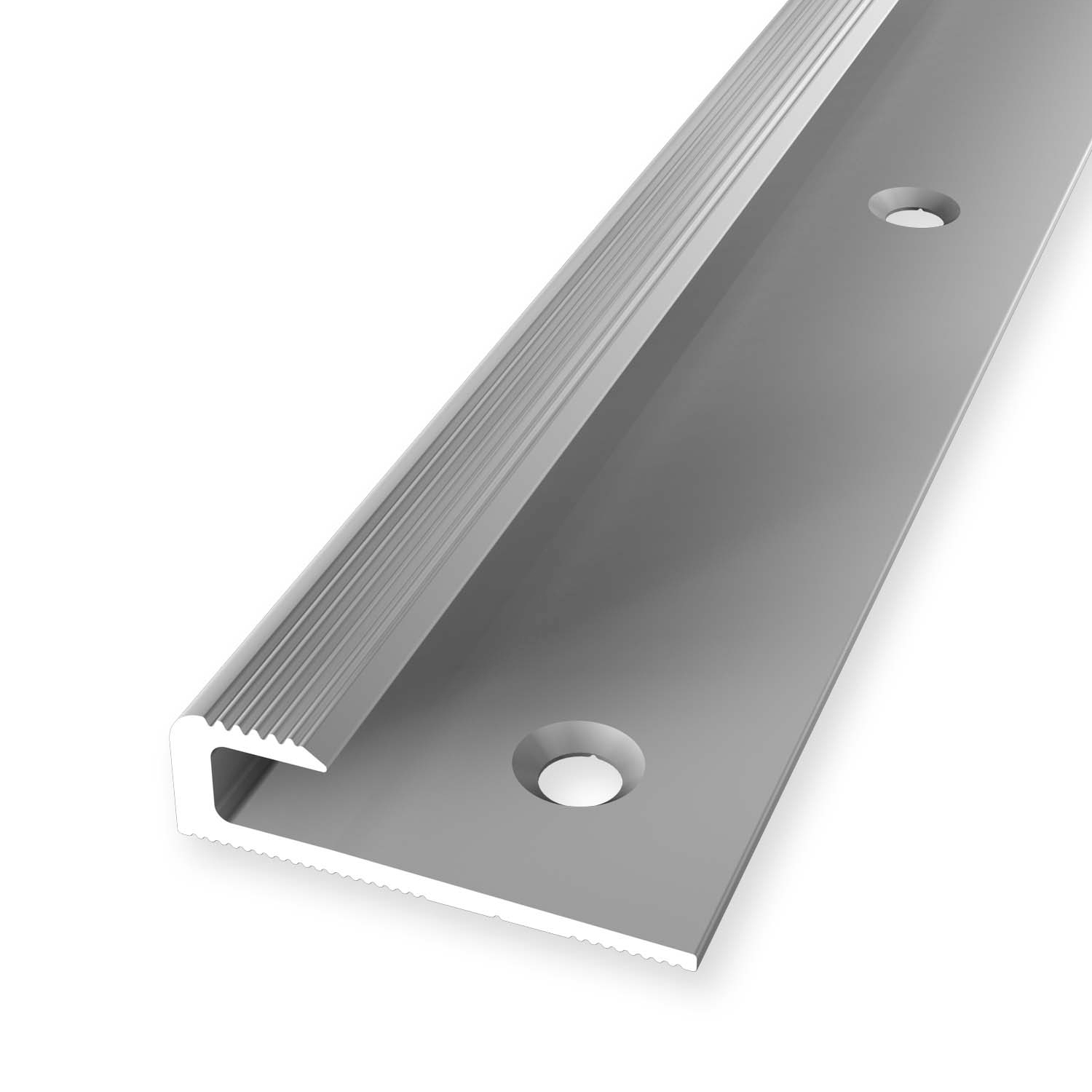 Profilé de finition 8 x 30 x 2500 mm Aluminium Profilé d'arrêt strié Argent Küberit