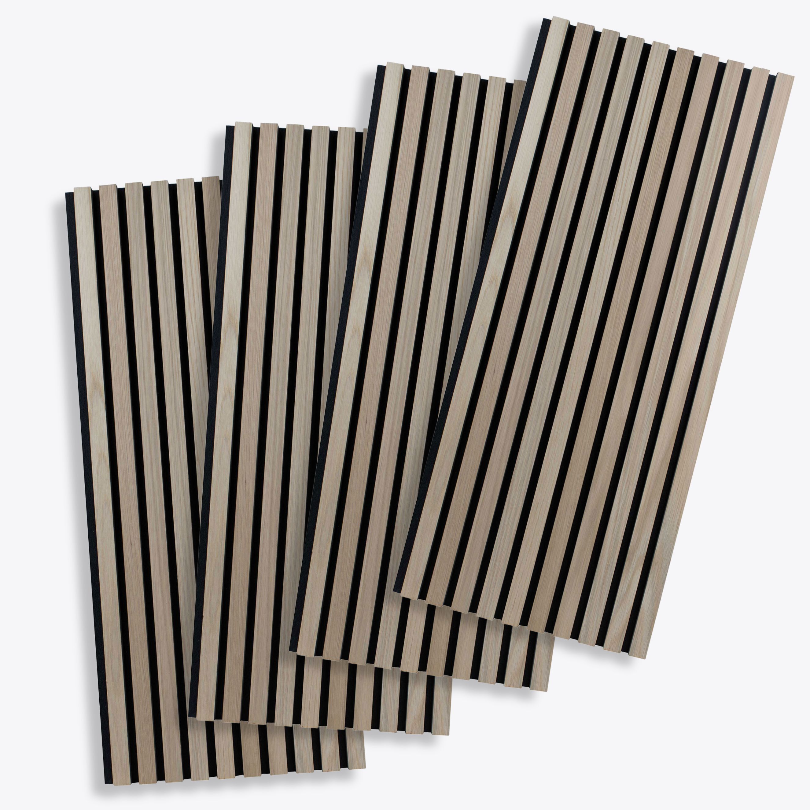PROVISTON Panneau acoustique Lot de 4 - 1200 x 600 x 21 mm chêne naturel MDF plaqué