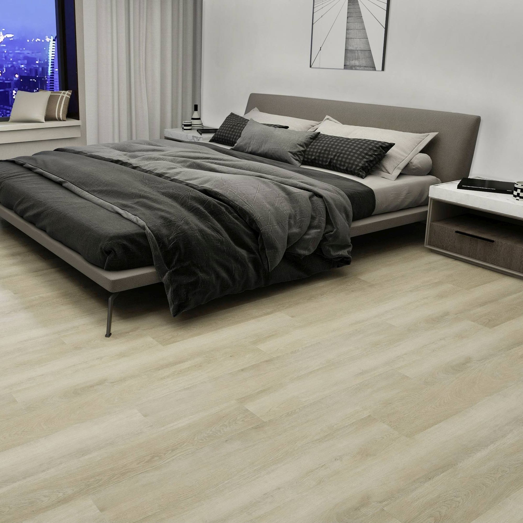 Check One Vinylboden Prenzlau 5 x 229 x 1220 mm Klick Vinyl Holzoptik Eiche Braun