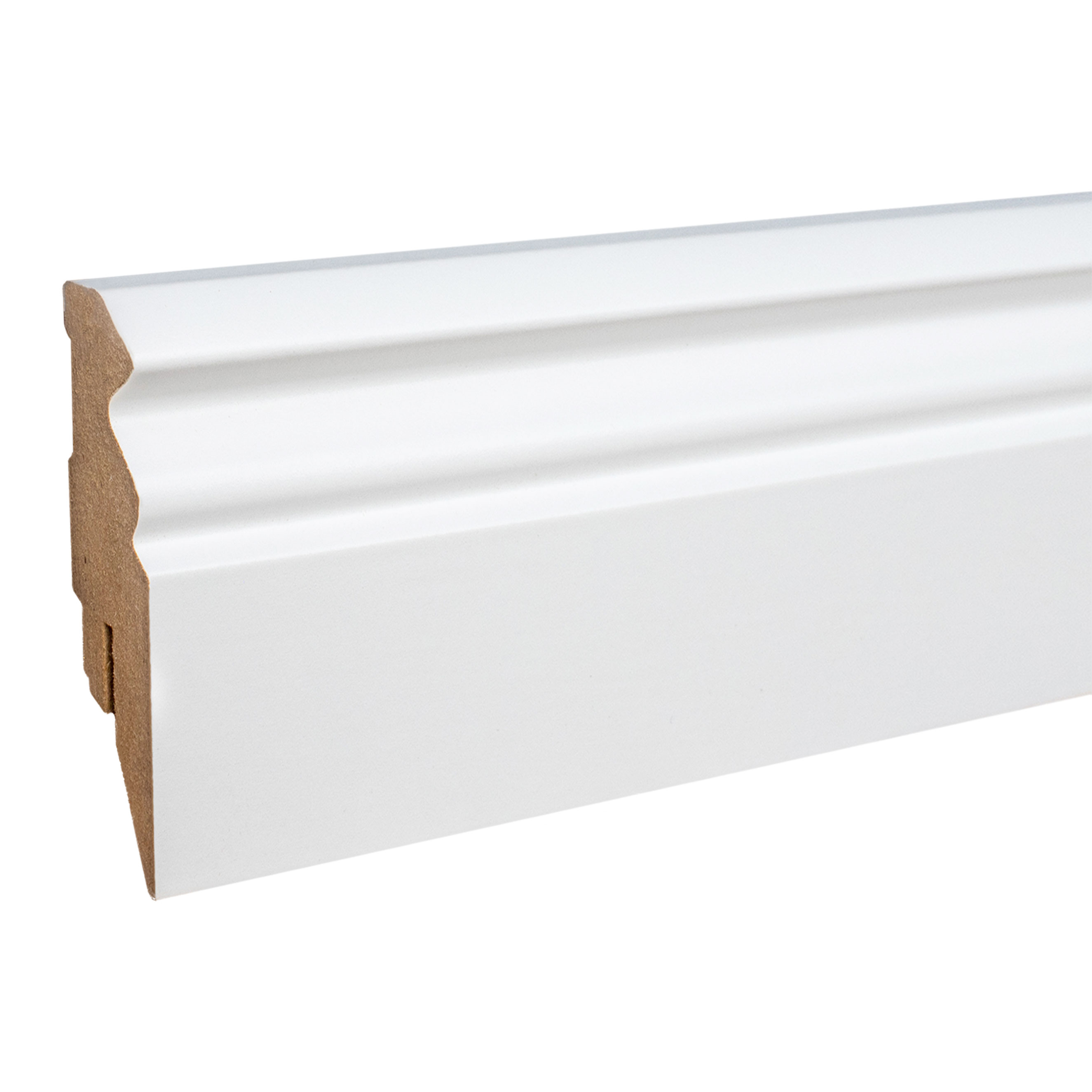 PROVISTON | plinthe blanc | 16 x 58mm | mélaminé | plinthe médium | plinthe moulurée