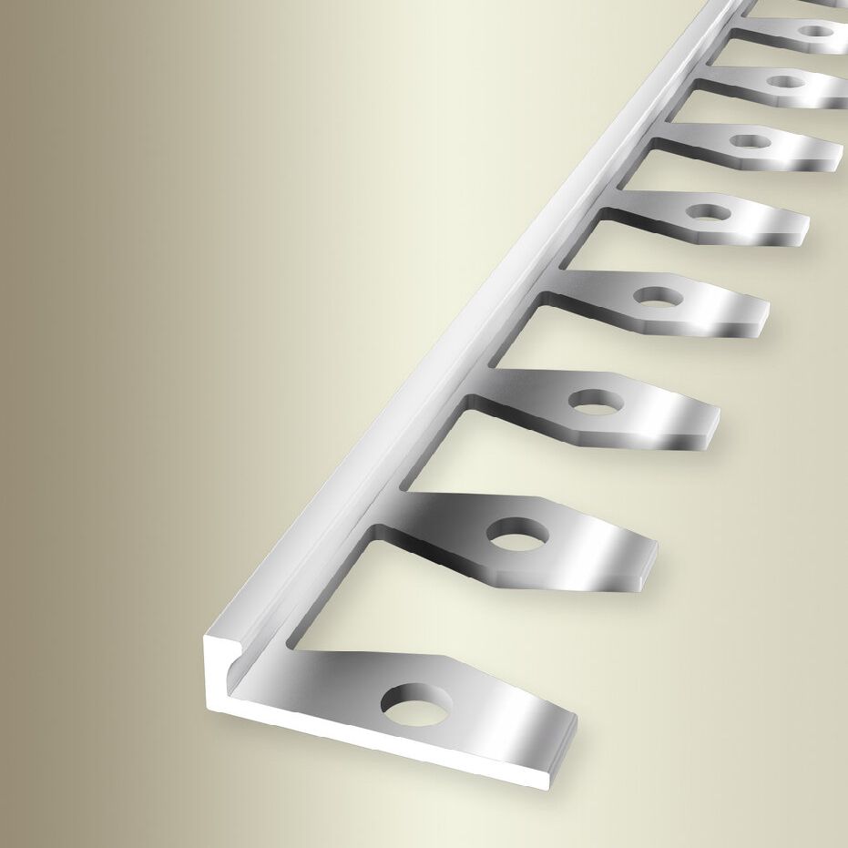 Profilé de finition | Largeur:21 mm | H:3 mm | Longueur:2500 mm | Aluminium | Barre d'arrêt