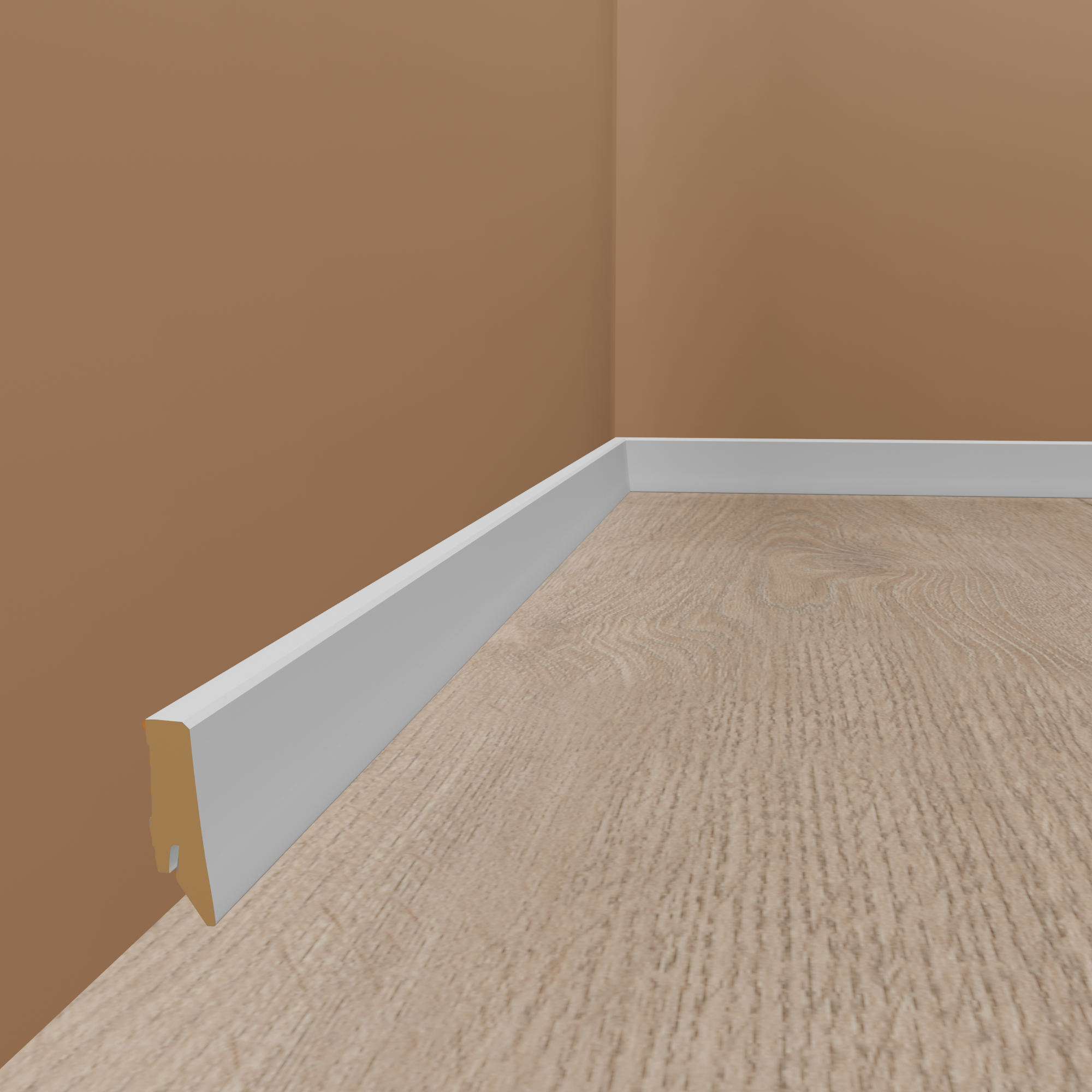 Plinthe Arêtes Vives 18 x 58 x 2500 mm MDF revêtu blanc Classique PROVISTON