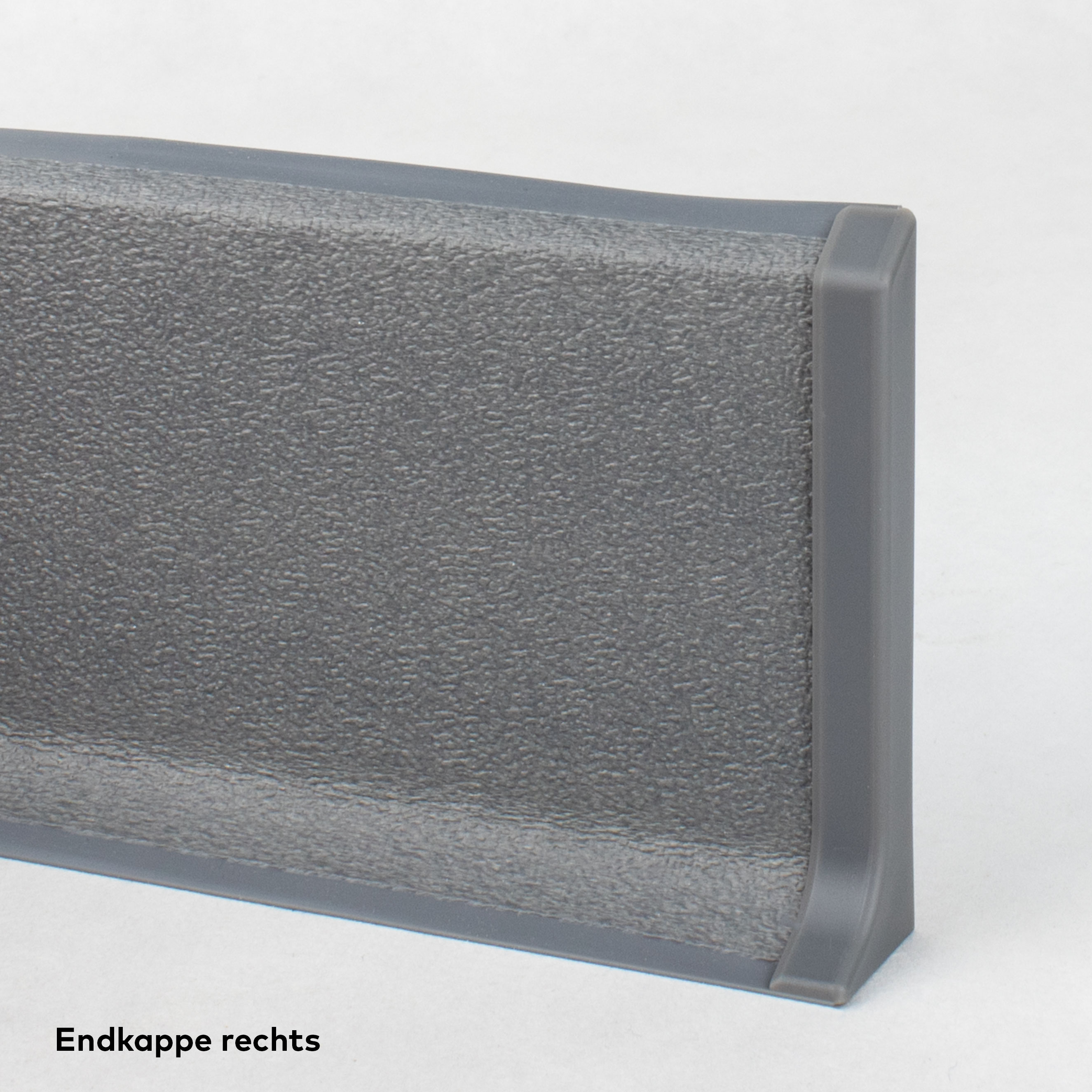 Embouts à droite pour plinthe "Rimini" PVC 12.8 x 60 mm gris PROVISTON