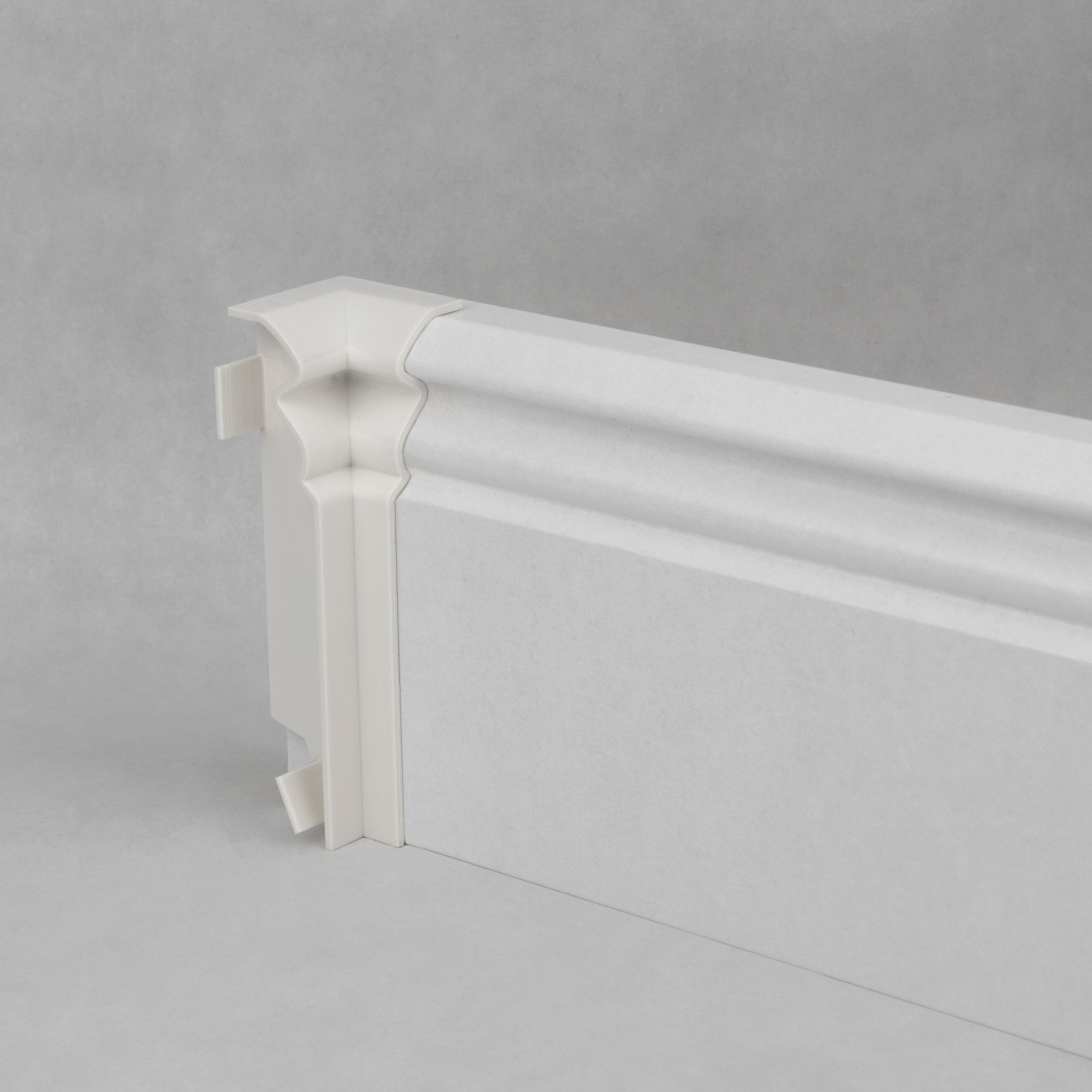 Coins intérieurs pour profil berlinois Plinthe 80 x 16 mm | Plinthe coin plastique blanc robuste