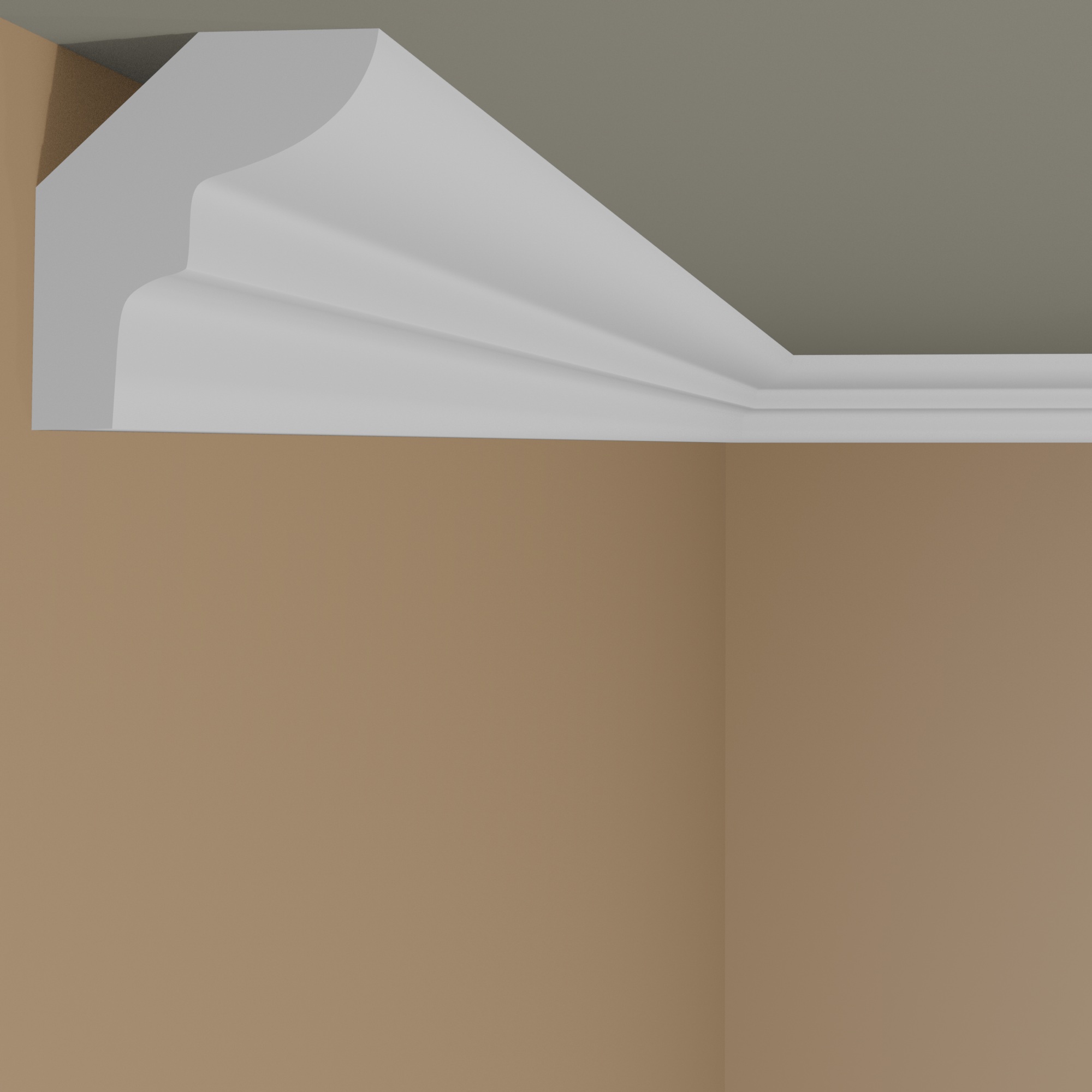 Elite Decor moulure P892| polyuréthane 25 x 15 x 2000 mm moulure de plafond en polystyrène blanc