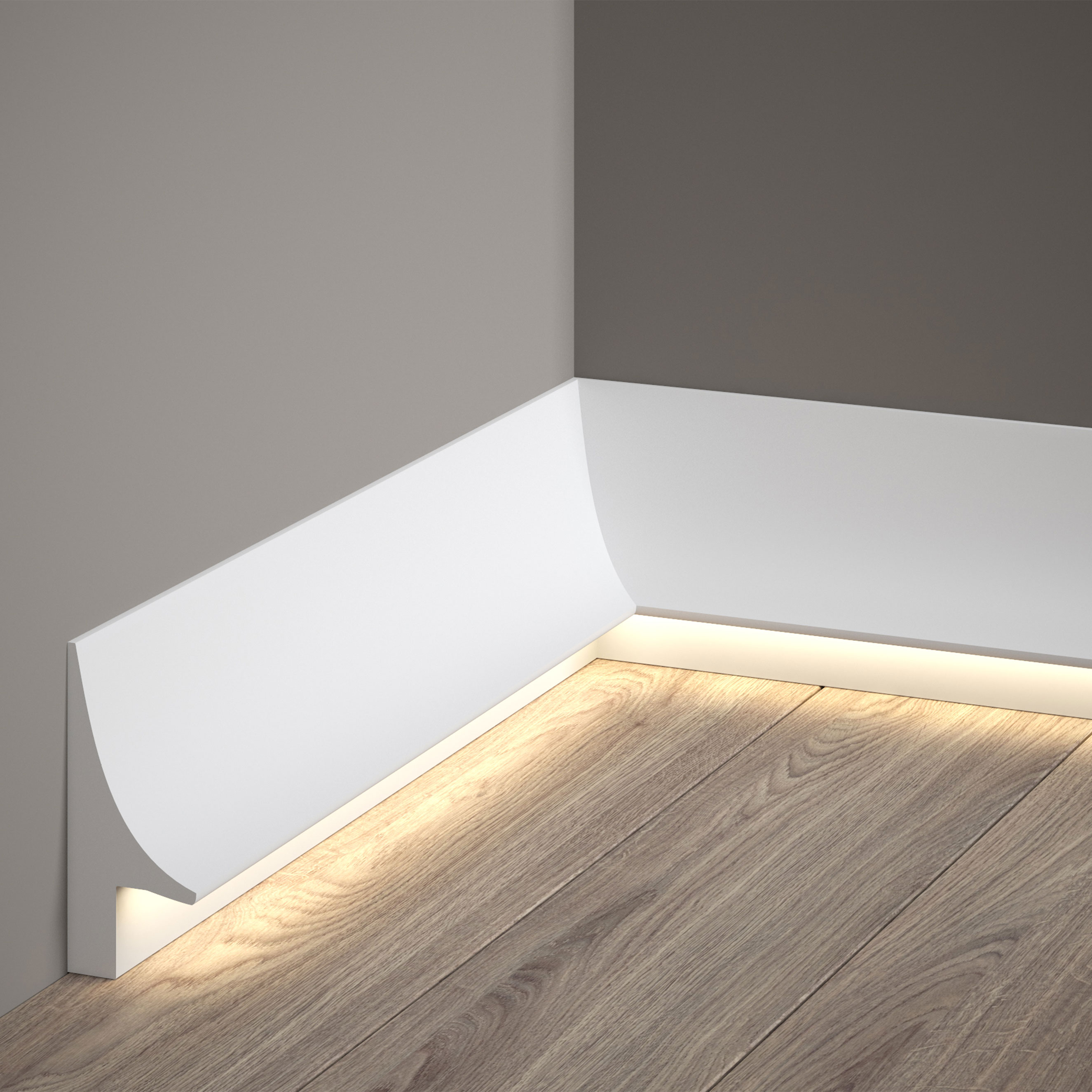plinthe lumineuse QL007 Mardom Decor | plinthe LED en polyuréthane résistant pour éclairage indirect