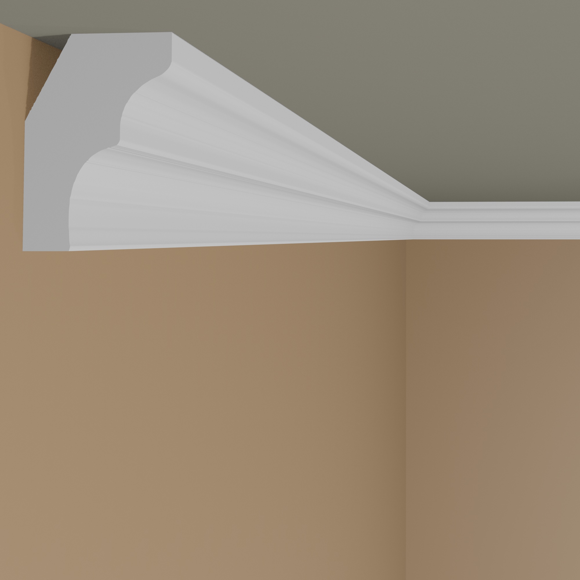 Moulure de plafond design Marbet E-2 | 17 x 25 mm | polystyrène résistant à l'impact, à l'humidité 