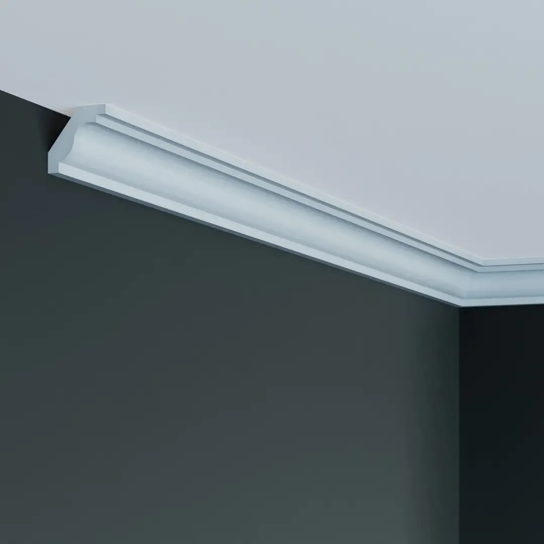 Elite Decor | moulure P921 | polyuréthane | 32 x 32 x 2000 mm | moulure de plafond en polystyrène | Blanc