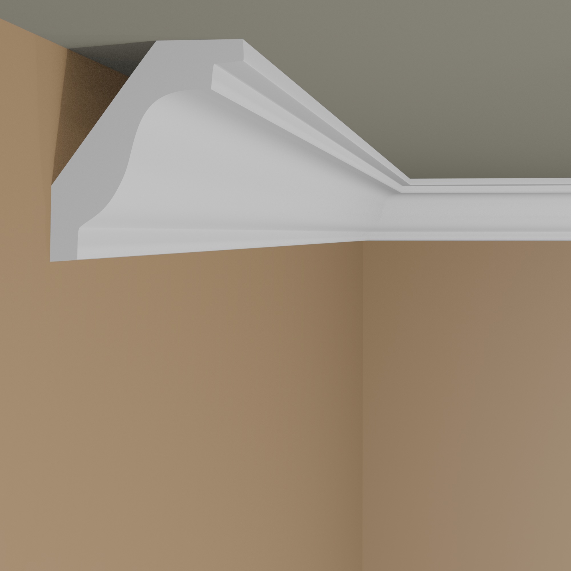 Elite Decor | moulure P921 | polyuréthane | 32 x 32 x 2000 mm | moulure de plafond en polystyrène | Blanc
