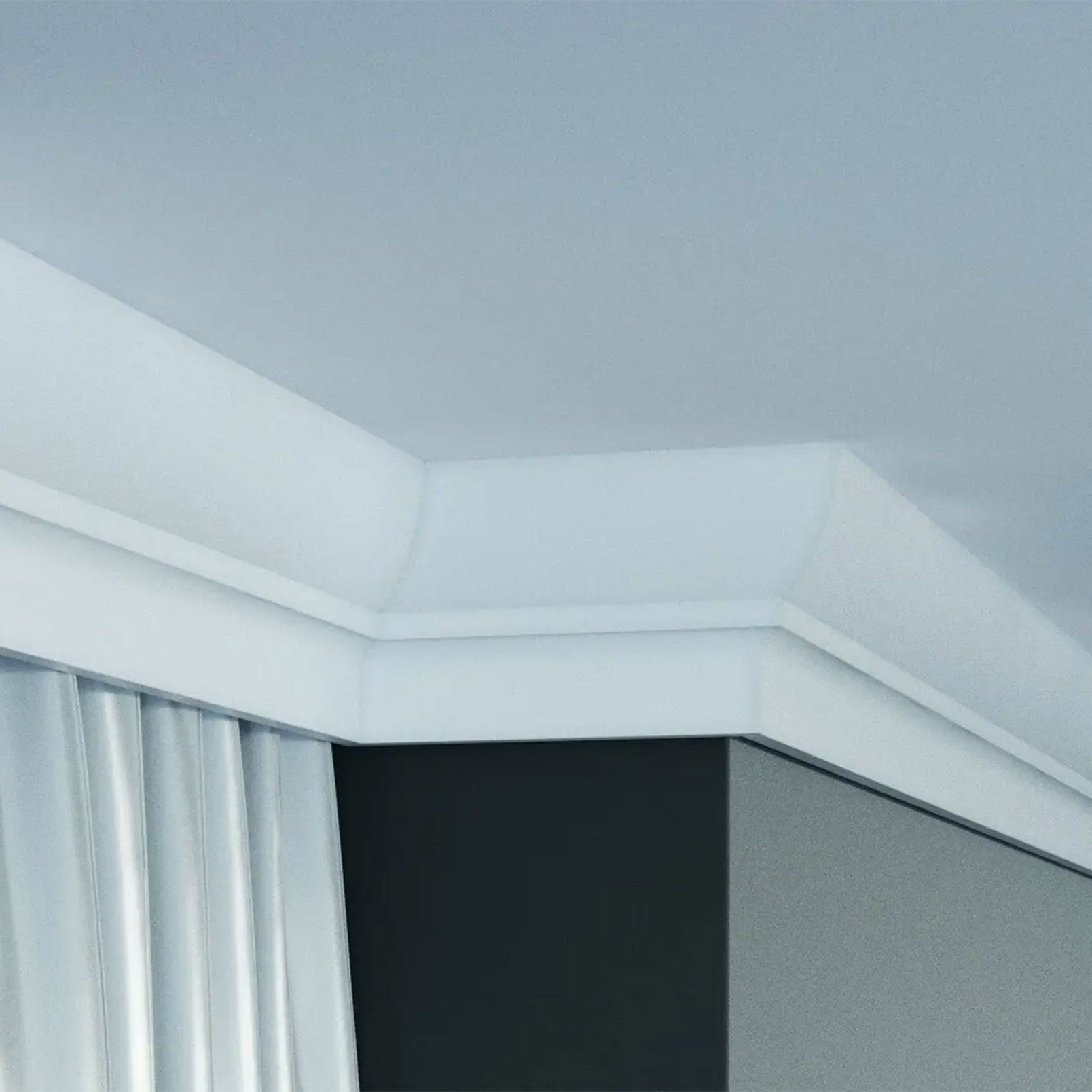 Elite Decor | Cornière extérieure "P889" | Polyuréthane | 50 x 100 x 200 mm | Blanc | Cornières de plâtre
