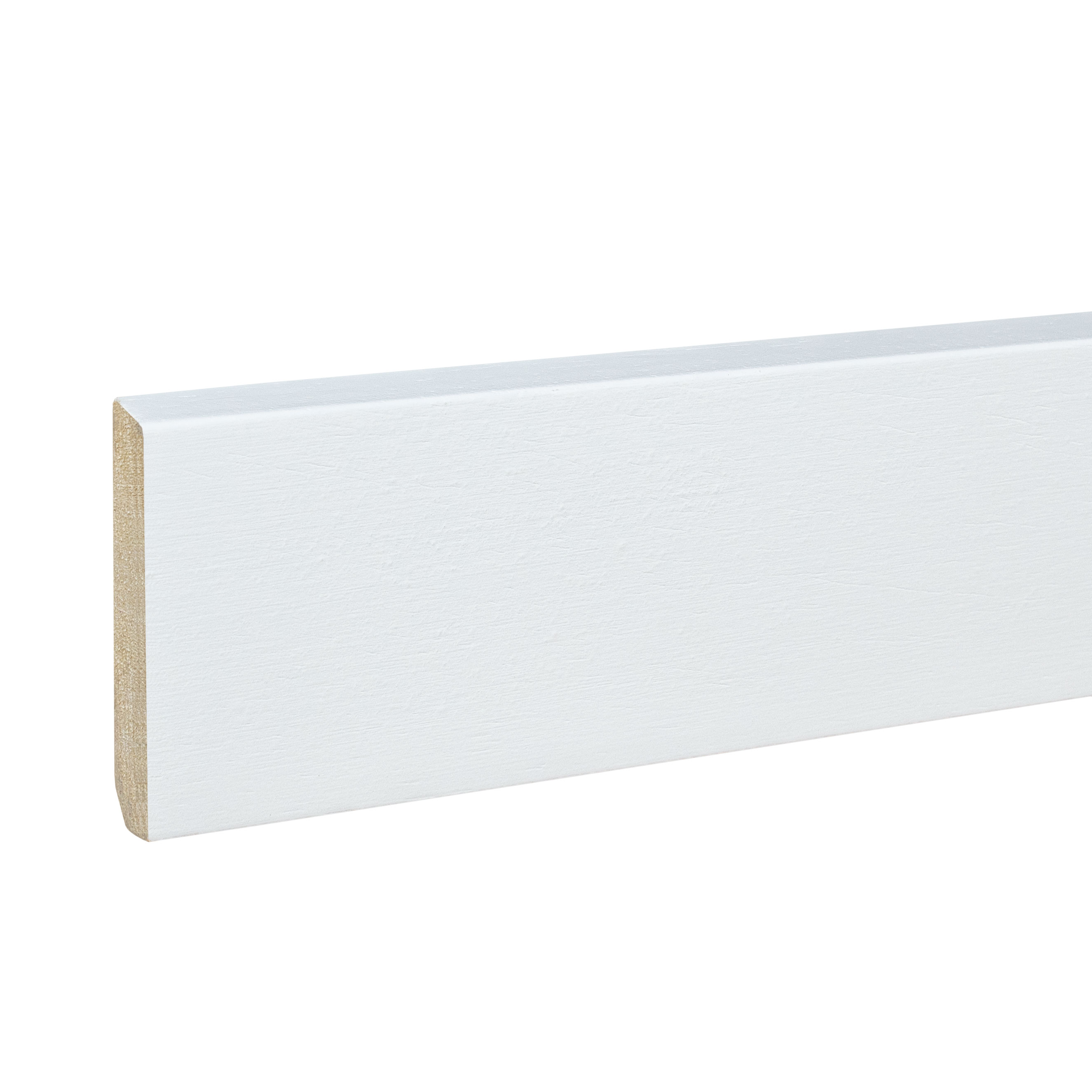 Plinthe "Heilbronn" bois massif 10 x 58 x 2400 mm Blanc Plinthe moderne PROVISTON