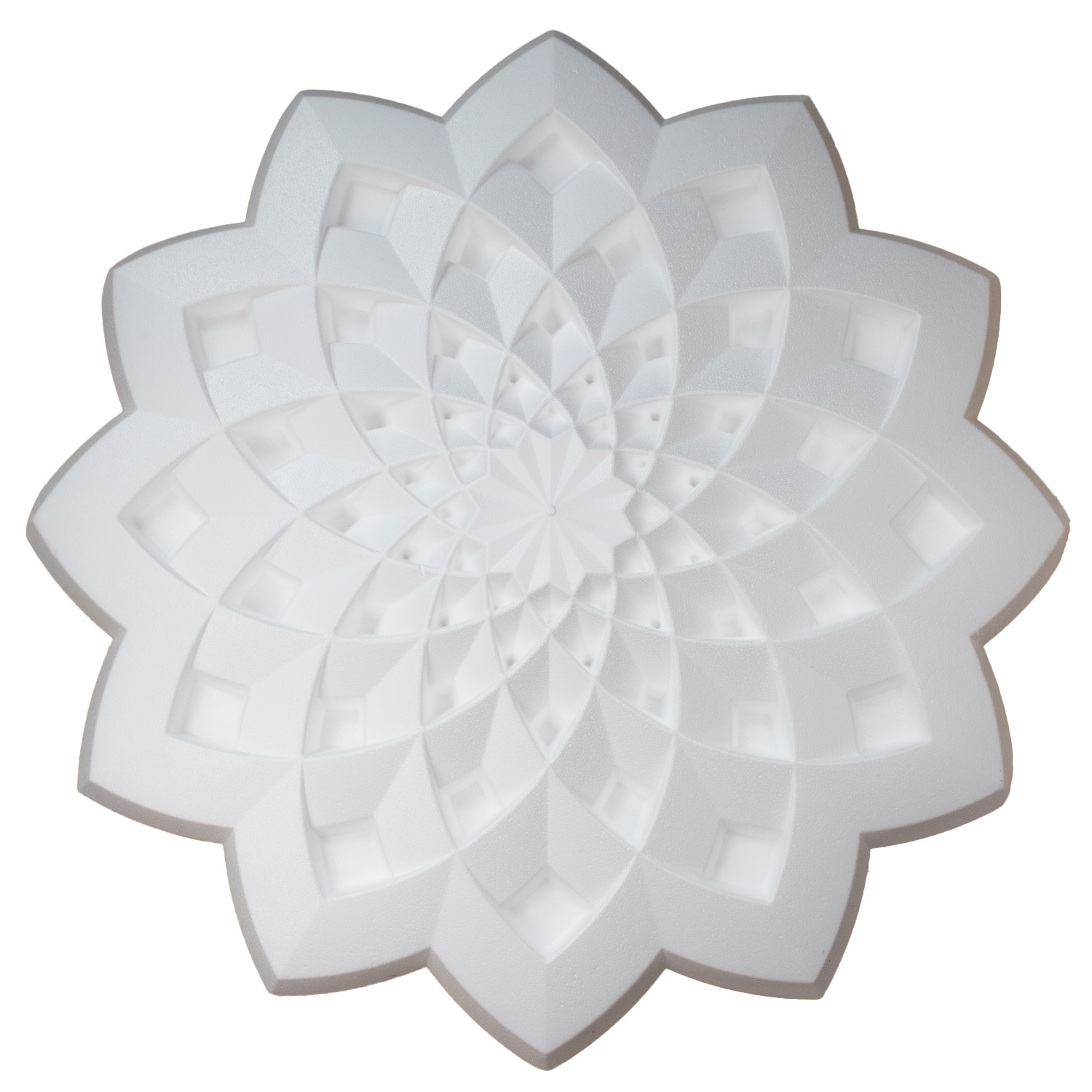 Rosace d'époque Marbet R-33 | Ø 63.1 cm | polystyrène léger blanc