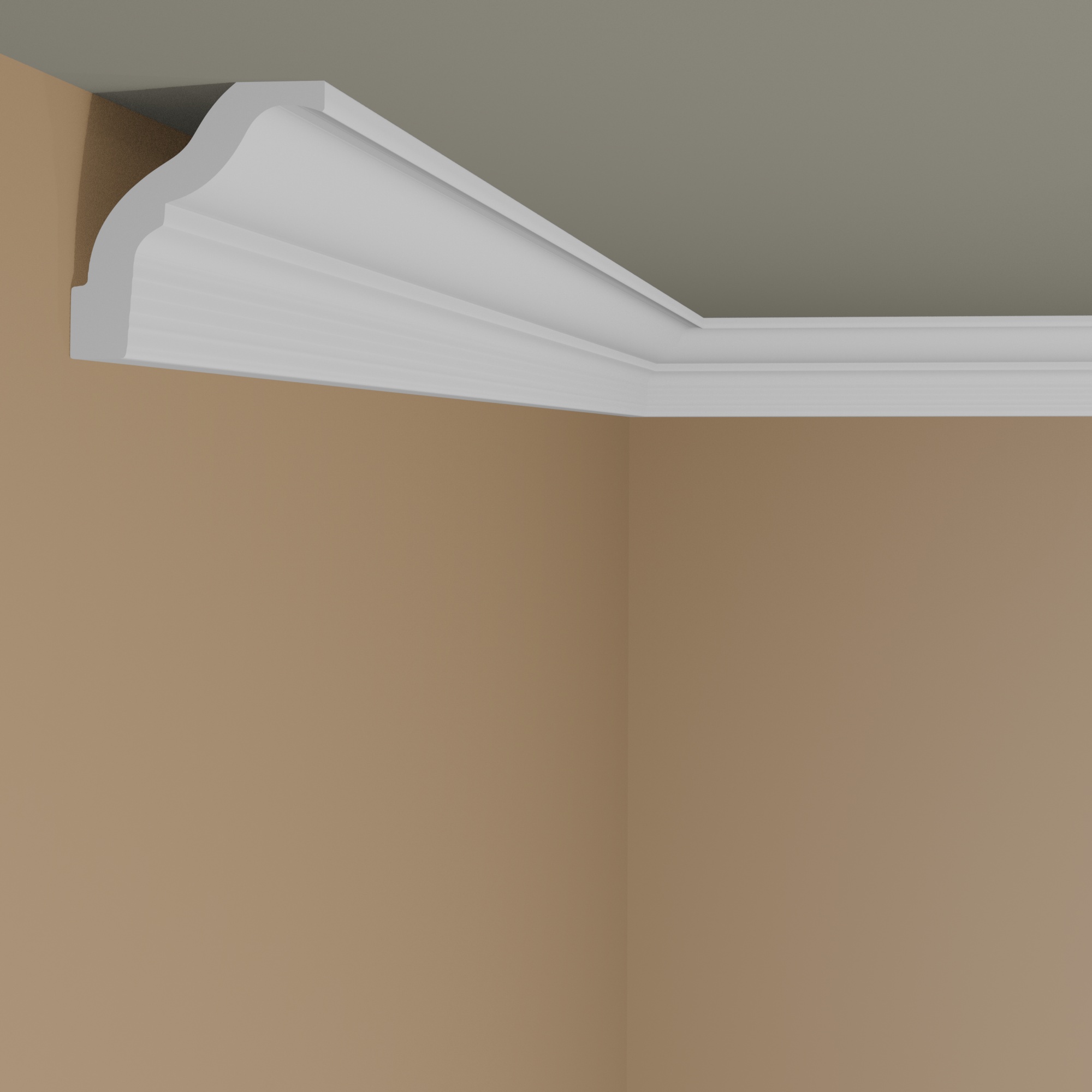 NMC Corniche "La Rochelle" | Z18 ARSTYL® moulure de plafond | 50 x 60 x 2000 mm | Polyuréthane | Blanc