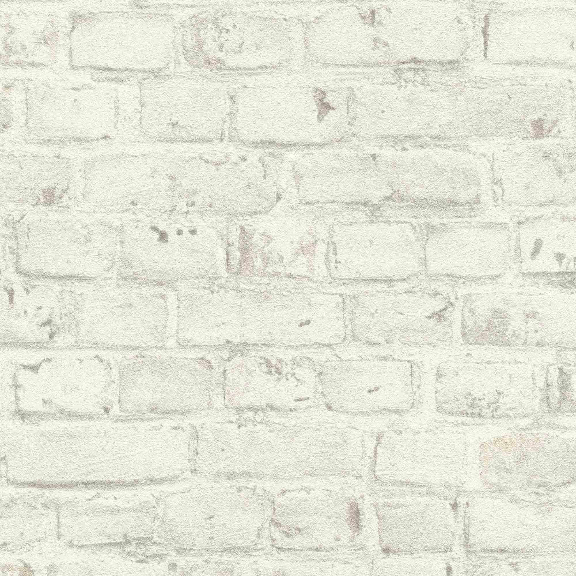 Rasch | Selection | 504750 | Intissé Papier peint | Imitation pierre | 0.53 x 10.05 m | blanc