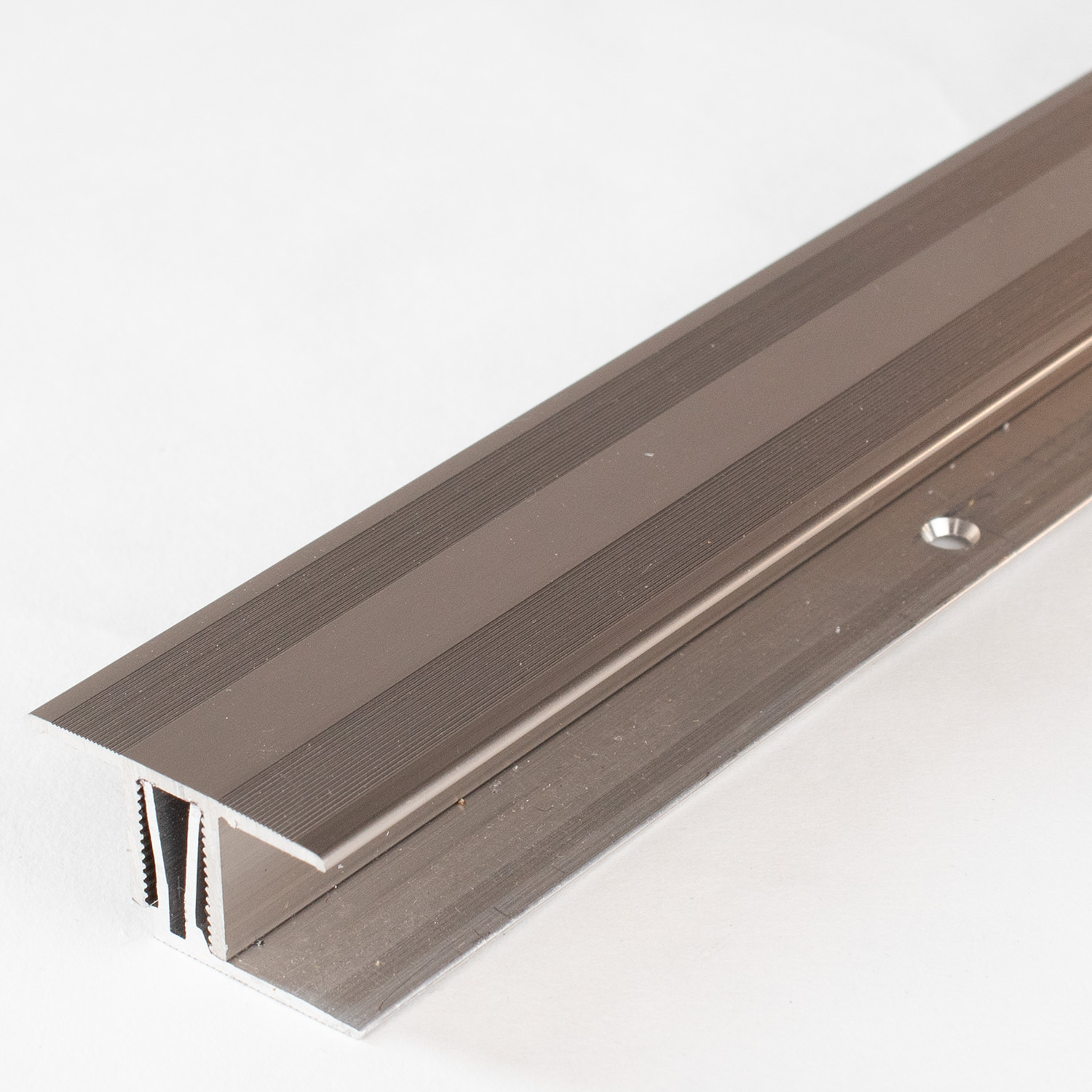 Barre de seuil à clipser pour sol stratifié/parquet | hauteur 15-24 mm | aluminium anodisé