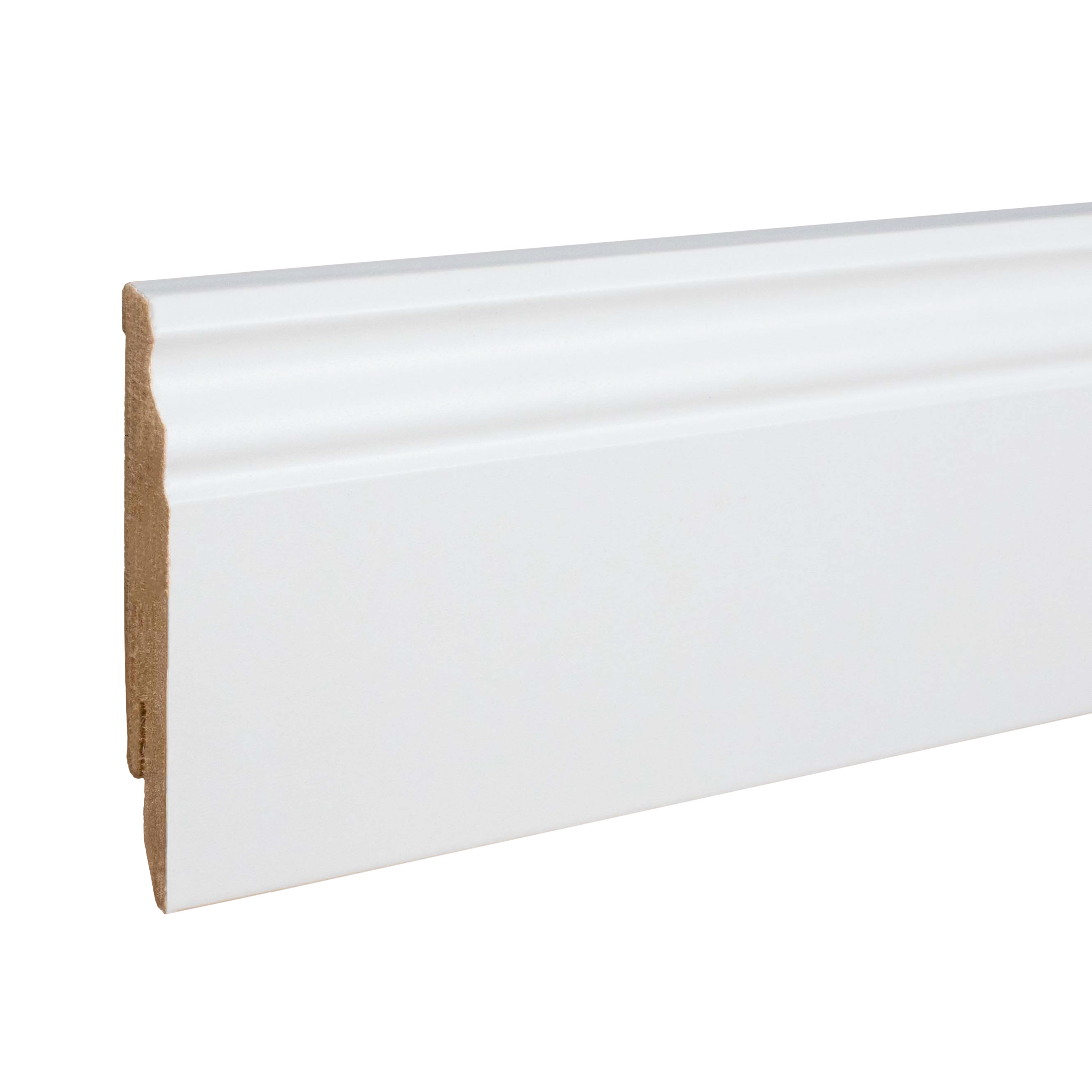 Plinthe Moulurée 19 x 100 x 2500 mm Bois massif Blanc Classique PROVISTON