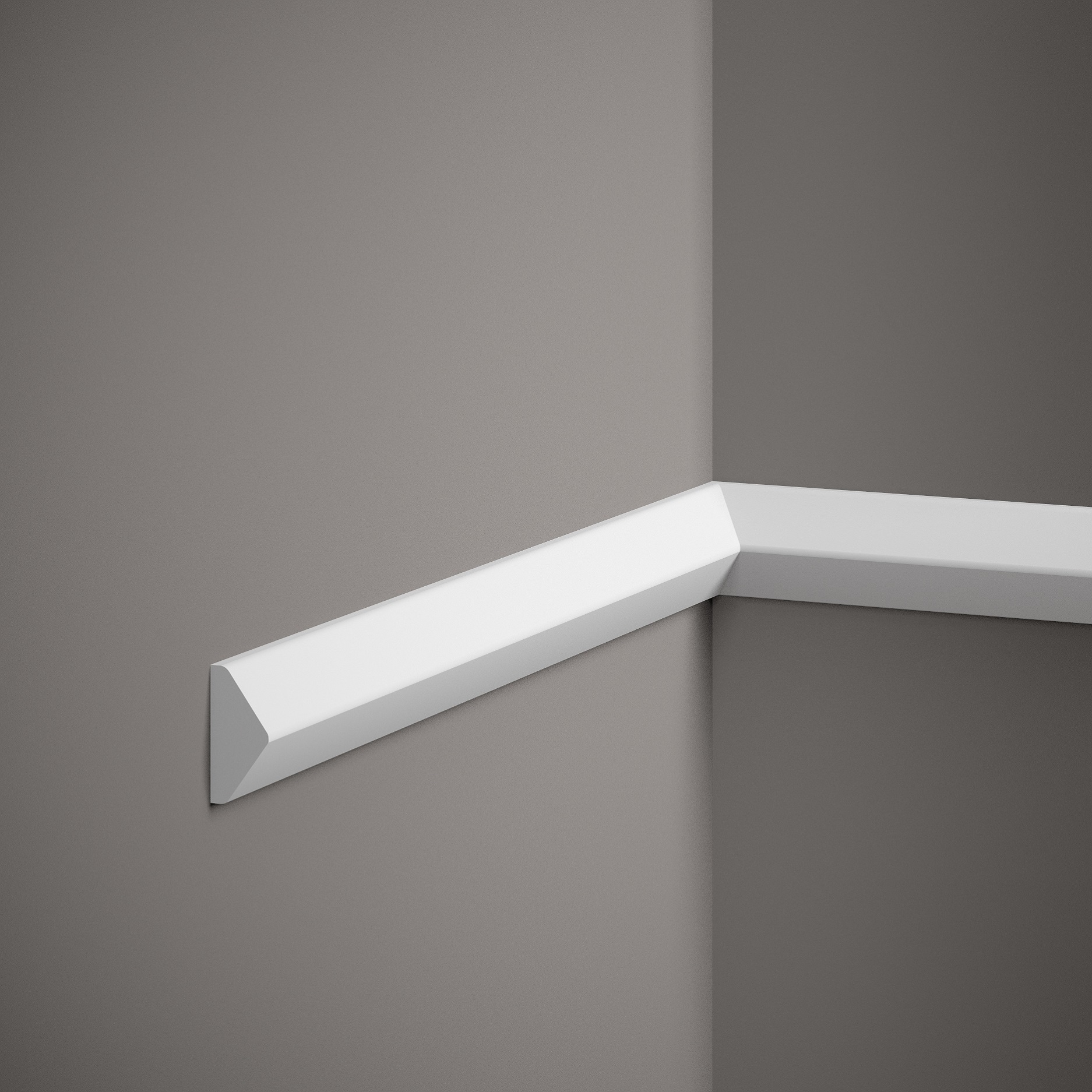 PROVISTON | Moulure décorative "RM023" | 19 x 40 x 2000 mm | Blanc | Moulure murale | Décoration murale | De haute qualité