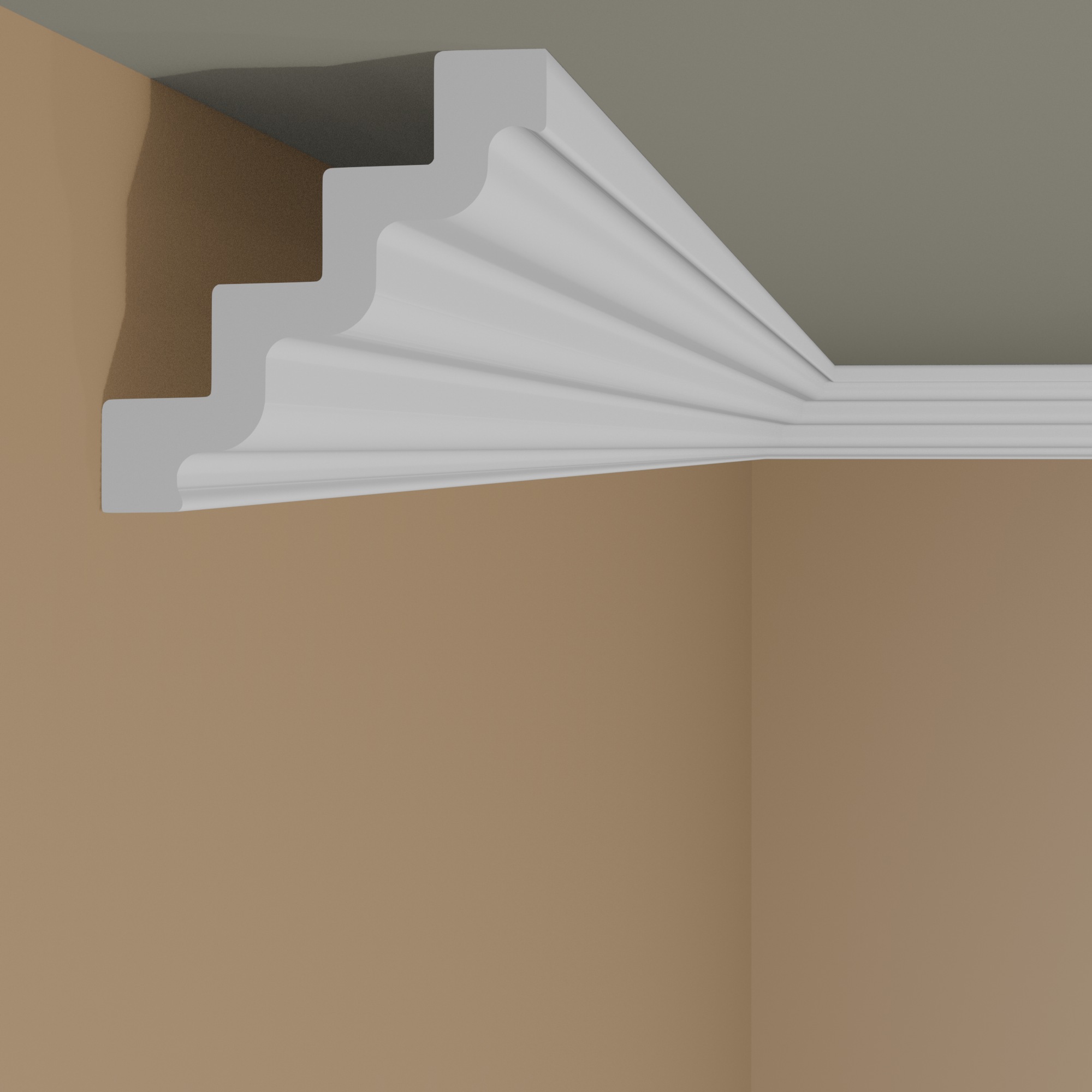 NMC | moulure | ST4 NOMASTYL | 130 x 130 x 2000 mm | polystyrène | blanc | moulure de plafond