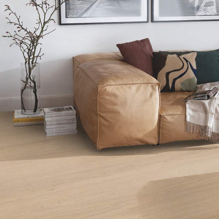 Parquet Stratifié à clipser EL1009 | 1292x246x8mm Parquet stratifié hydrofuge Chêne Beige