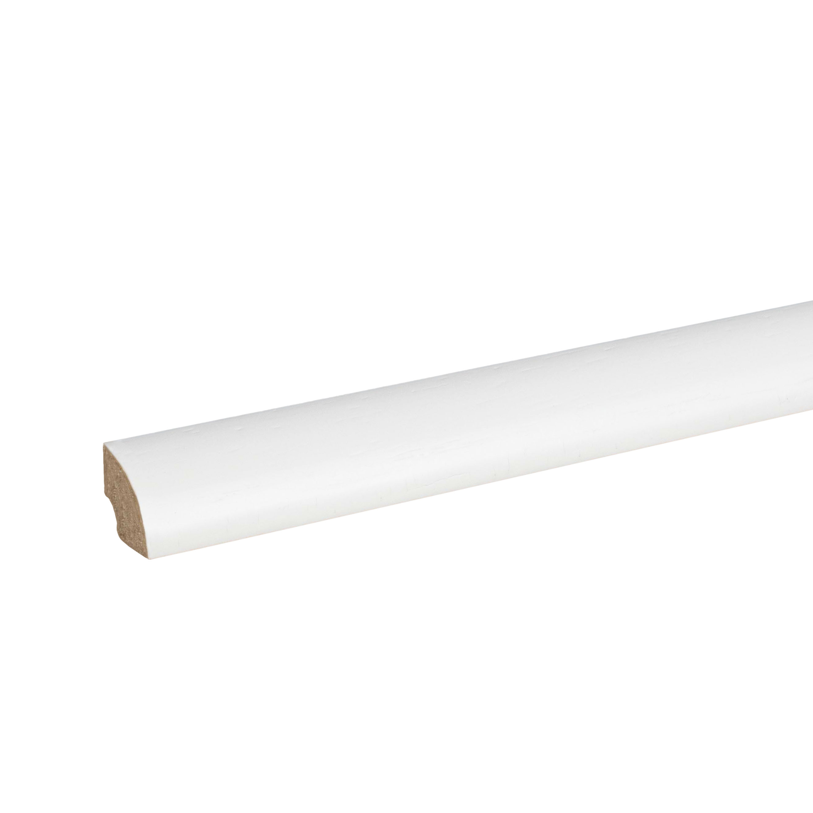 Quart de rond 12 x 12 x 2000 mm Bois massif Abachi Blanc Contreplinthe PROVISTON