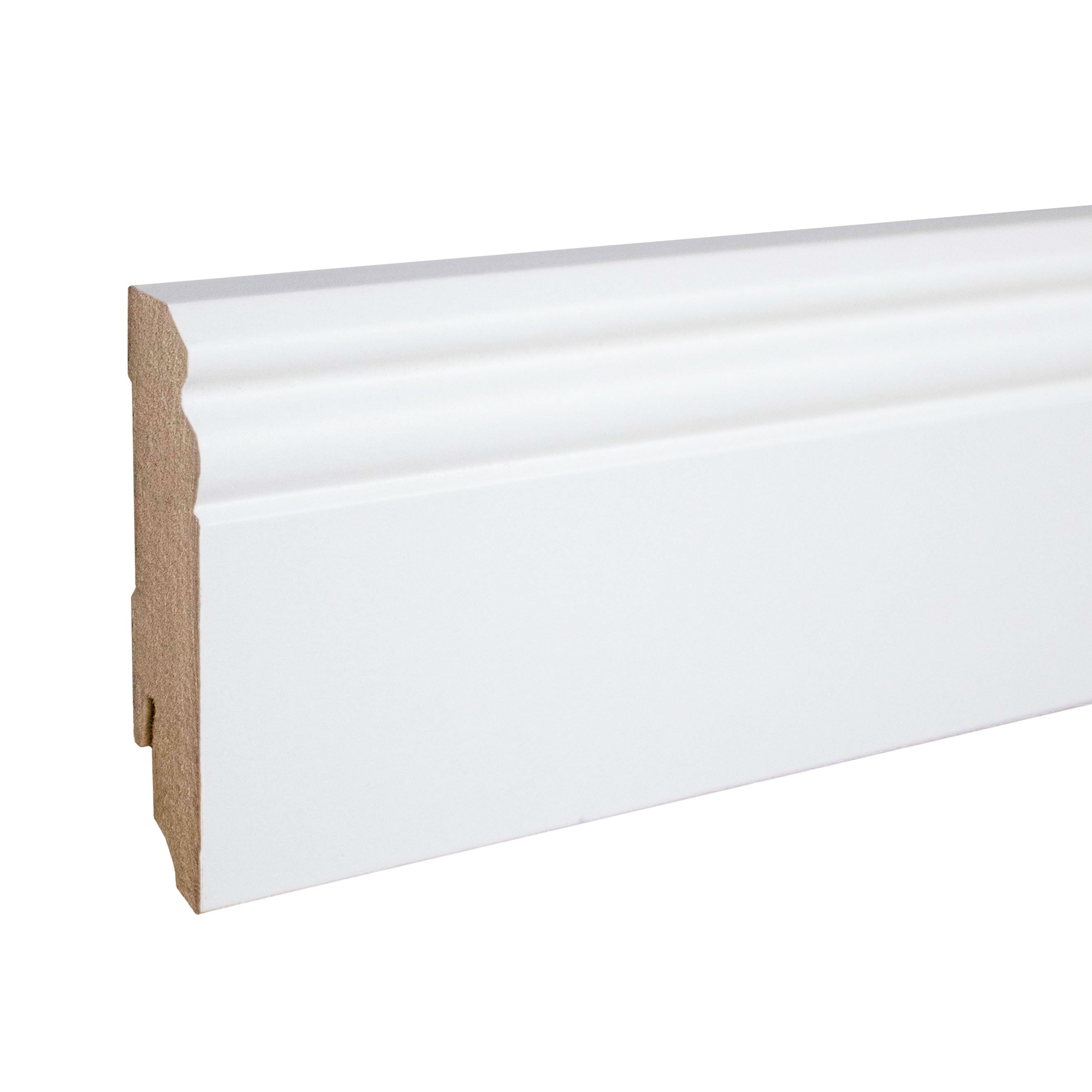 Plinthe moulurée (MDF mélaminé) blanc