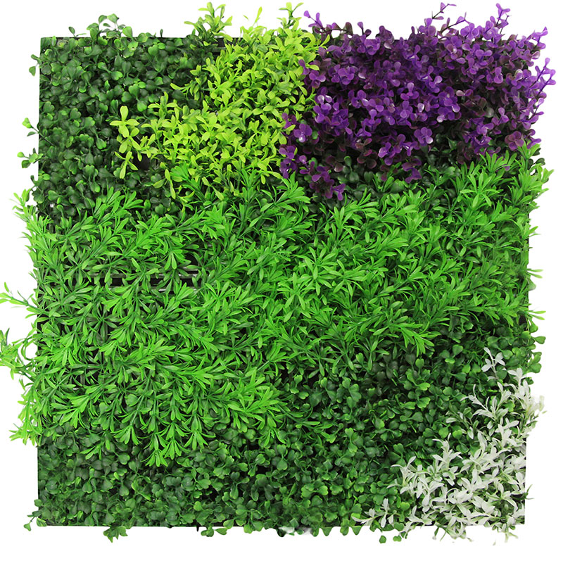 JANGAL Modular Wall Panneau Acoustique Mural 520 x 520 x 50 mm Fleurs Mixtes Violet Panneau végétal