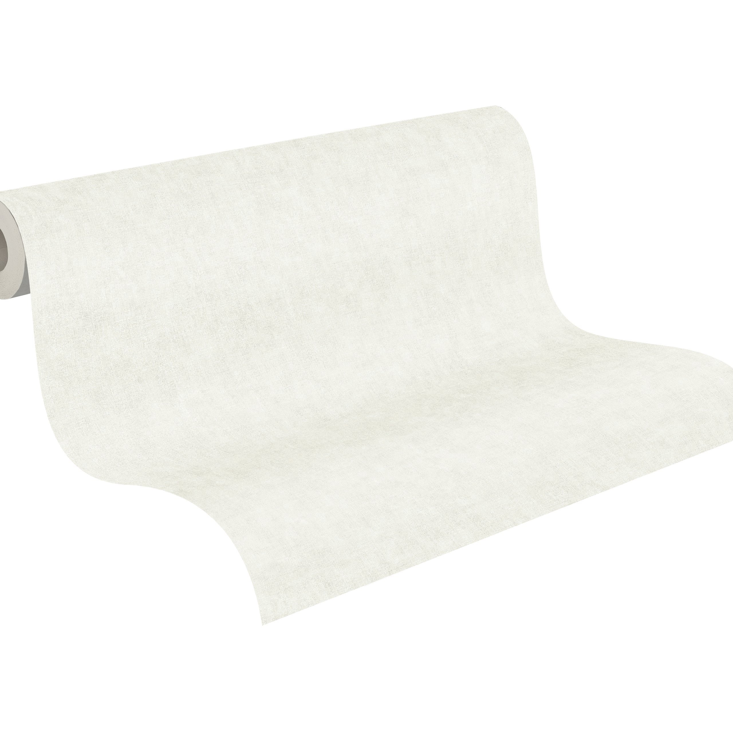A.S. Creation Geo Nordic | 375351 | papier peint intissé uni | 0.53 m x 10.05 m | blanc