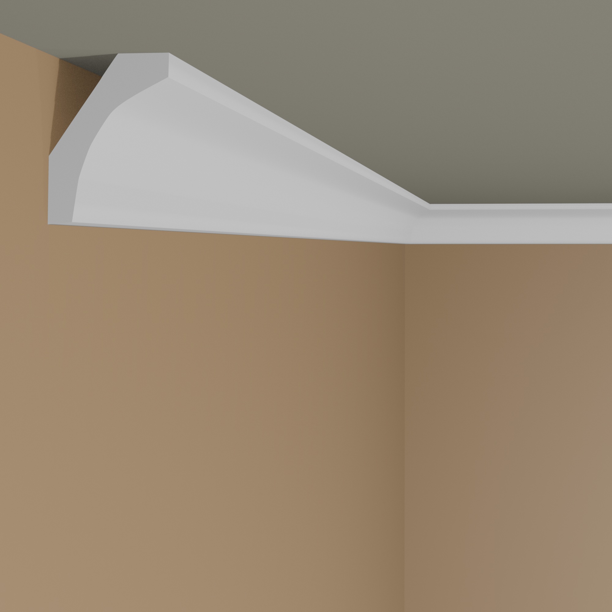 Elite Decor | Corniche P944 | polyuréthane | 69 x 61 x 2000 mm | moulure de plafond en polystyrène | Blanc