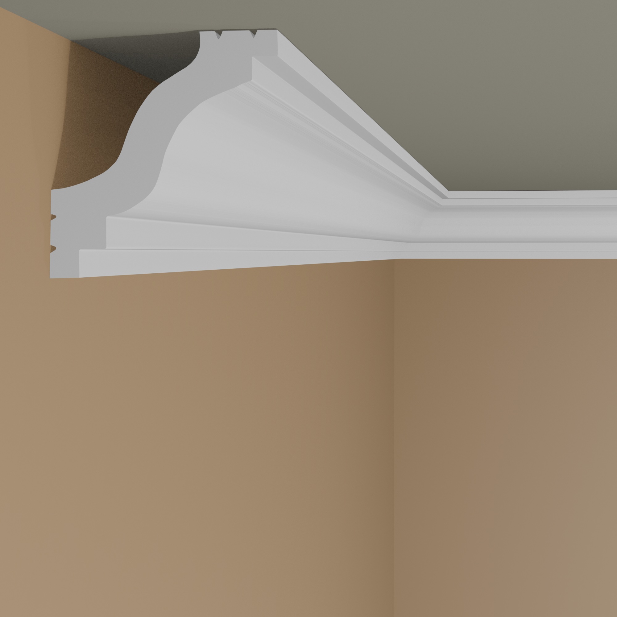 Moulure de plafond noble NMC WALLSTYL WT6 40 x 40 mm polystyrène résistant à l'impact blanc