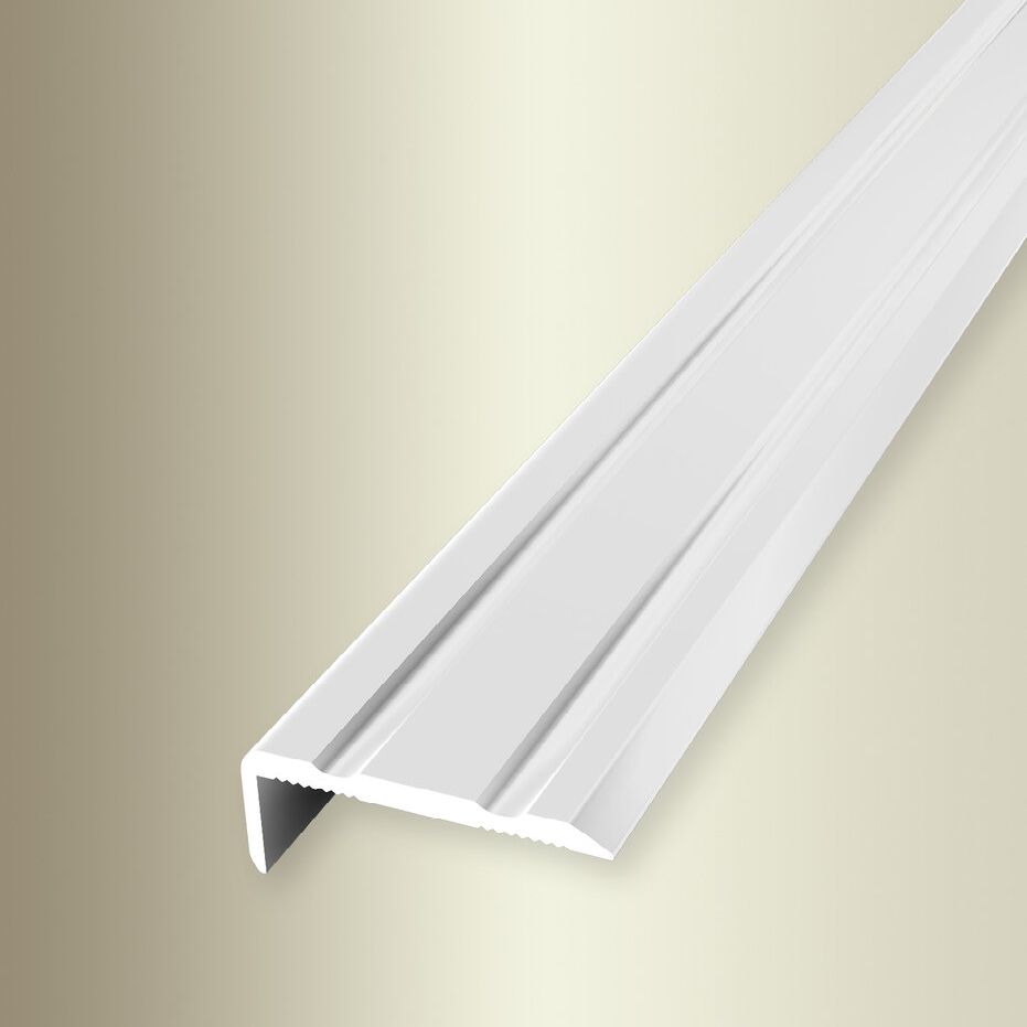 PROVISTON | Nez de marche | Largeur:24.5 mm | Hauteur:0 - 7 mm | Aluminium | Strié | Autoadhésif