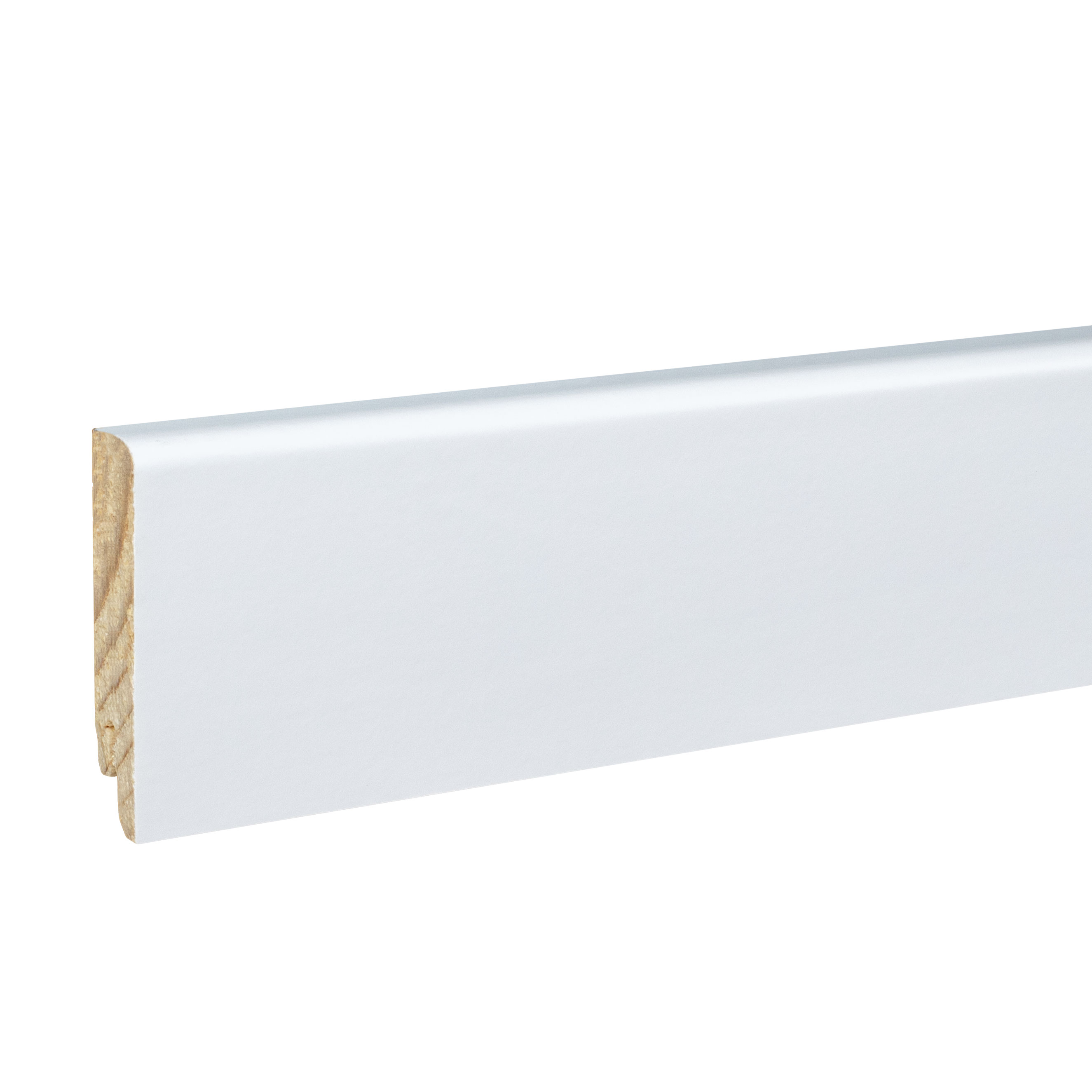Plinthe "Lübeck" 16.61.31 placage en bois 16 x 60 x 2500 mm Blanc Plinthe PROVISTON