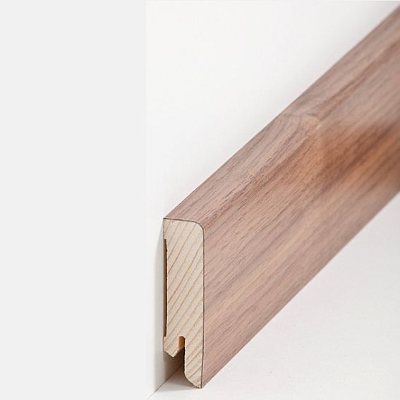 Plinthe "Lübeck" placage en bois 16 x 60 x 2500 mm noyer Plinthe moderne PROVISTON