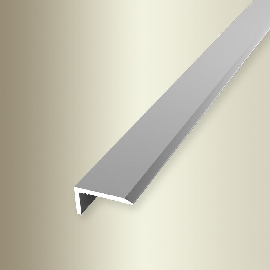 Nez de marche | 15 x 8.5 x 2700 mm | Aluminium | Lisse | Facile à plier | Non percé