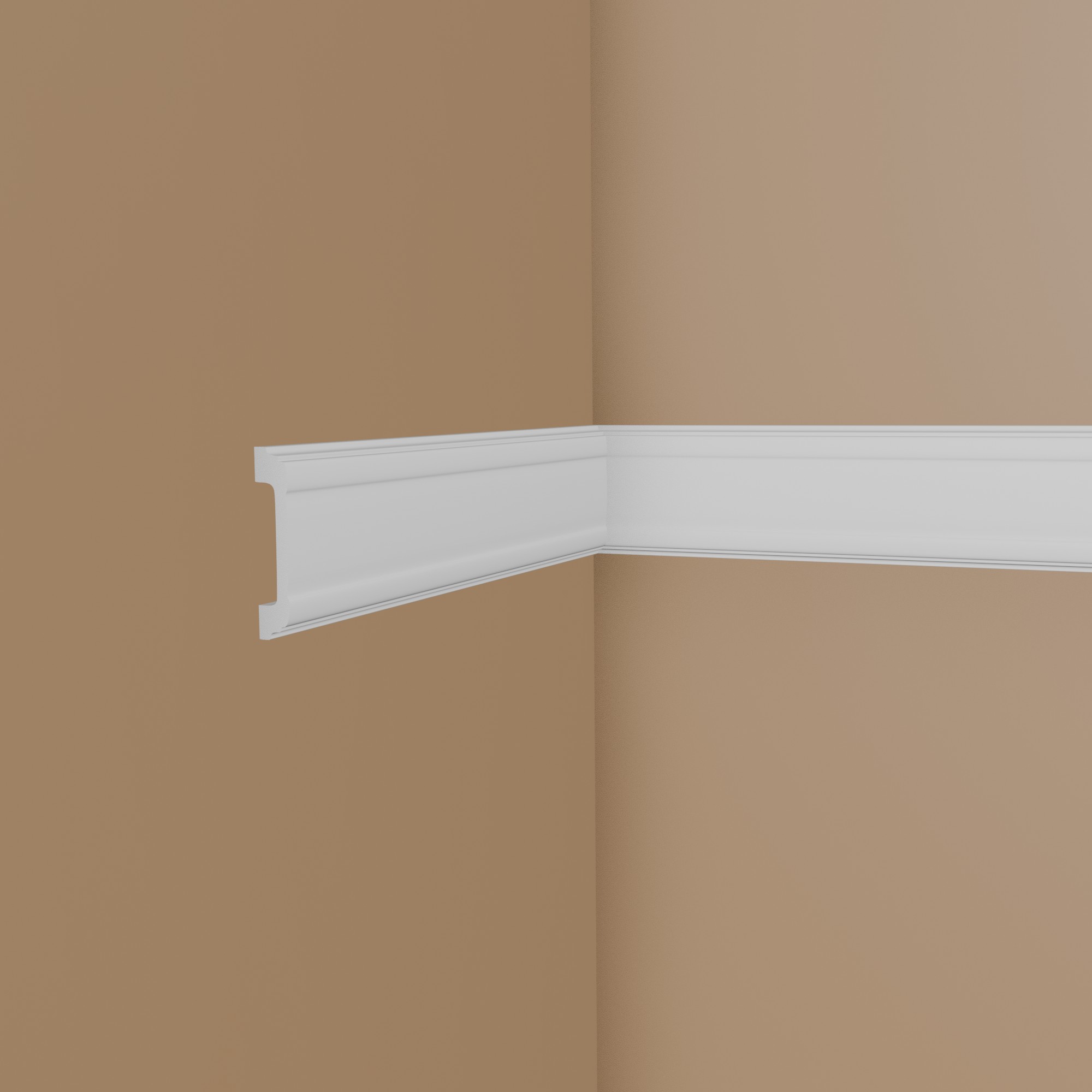 Cimaise murale classique NMC WALLSTYL WL5 15 x 85 mm polystyrène résistant à l'impact blanc Cimaise murale classique NMC WALLSTYL WL5 15 x 85 mm polystyrène résistant à l'impact blanc