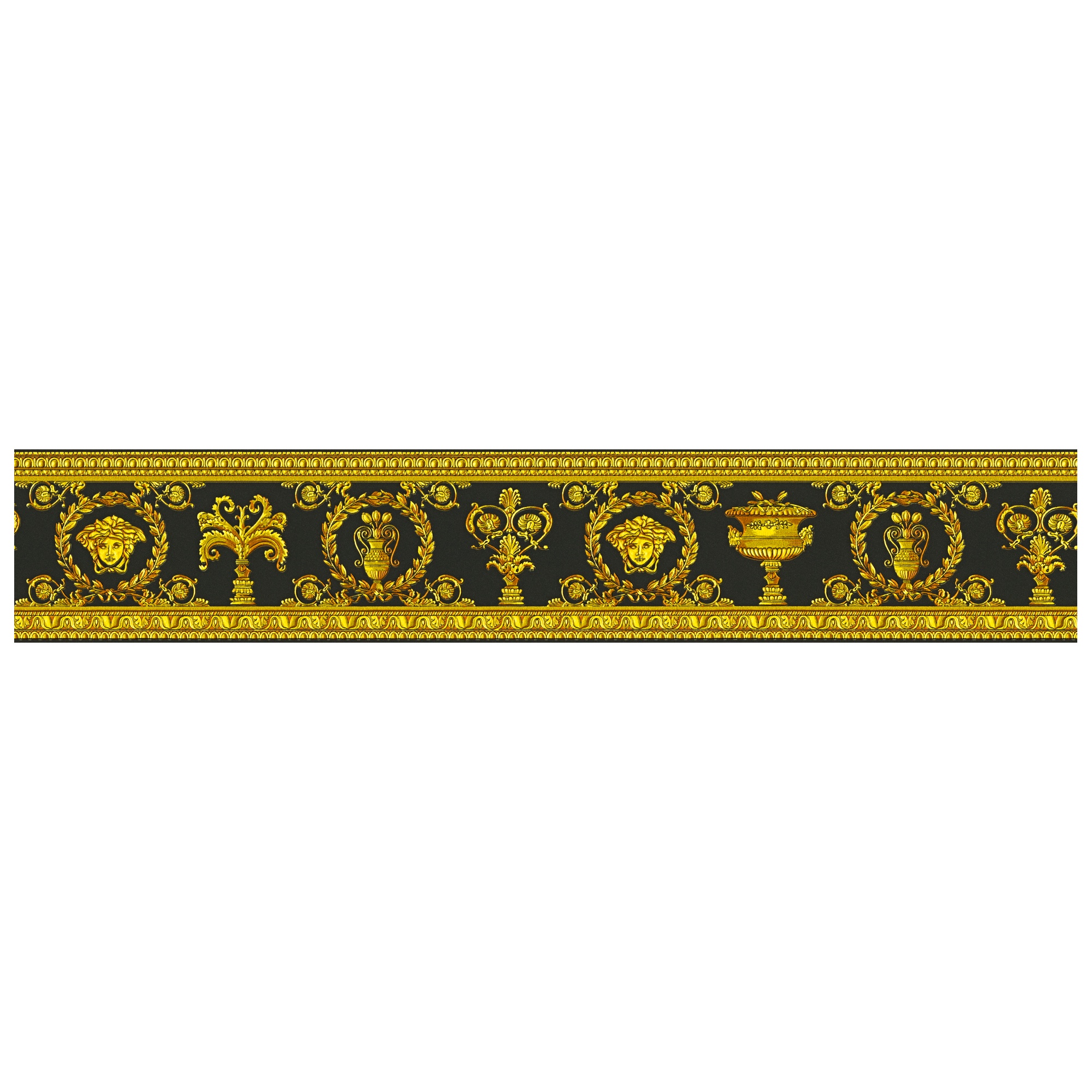 A.S. Creation Versace 3 | 343051 | frise en papier peint intissé | 0.09 m x 5 m | jaune