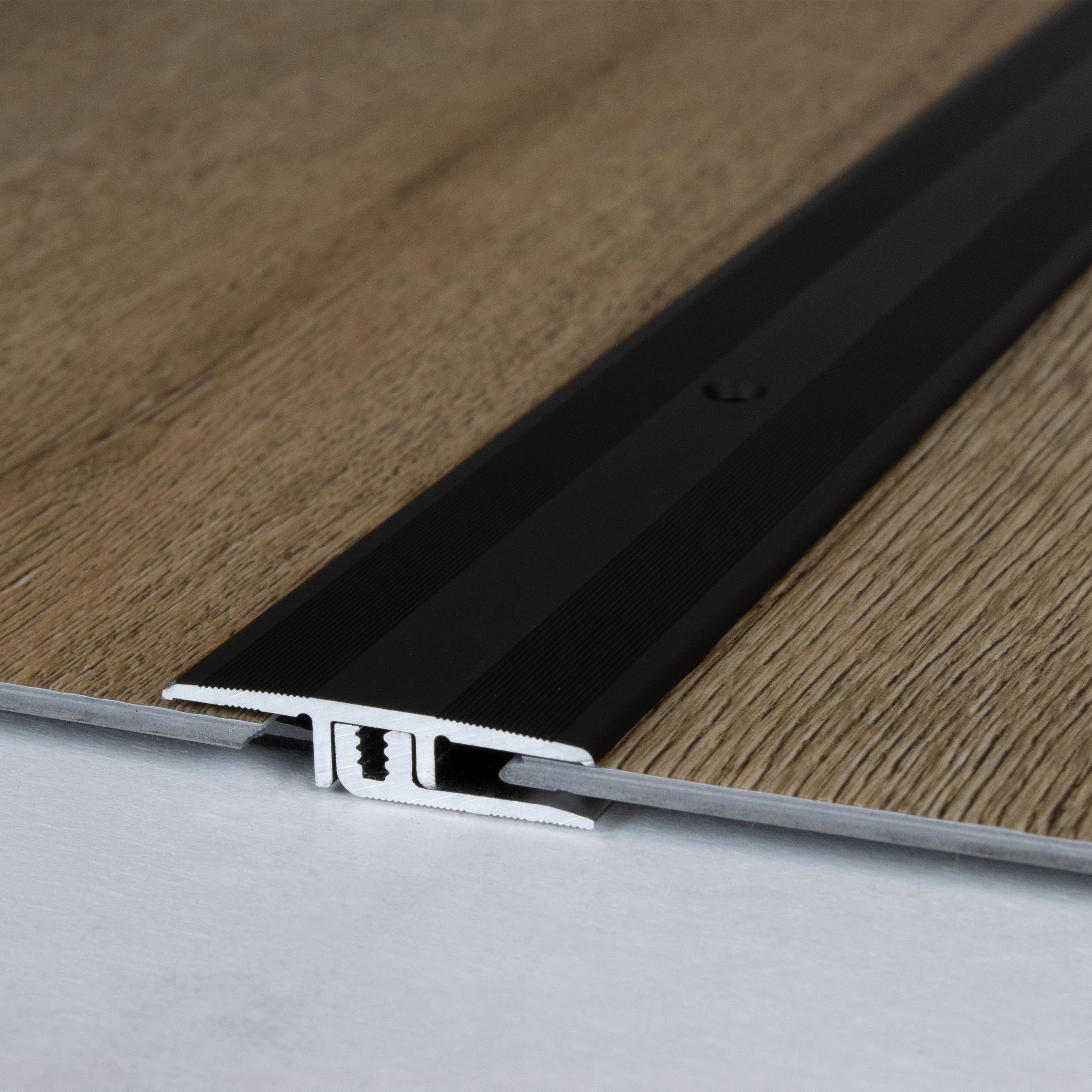 Barre de seuil sol stratifié | hauteur 5 - 9 mm | aluminium anodisé