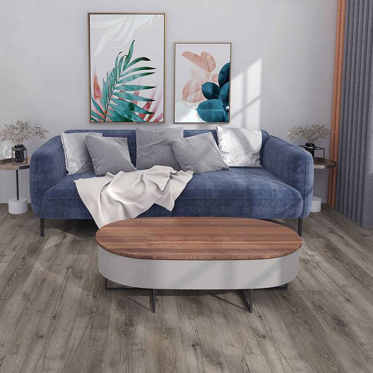Check One Sol vinyle PVC 2464 Terpe 1220 x 182 x 5 mm Vinyle clipsable Parquet Chêne