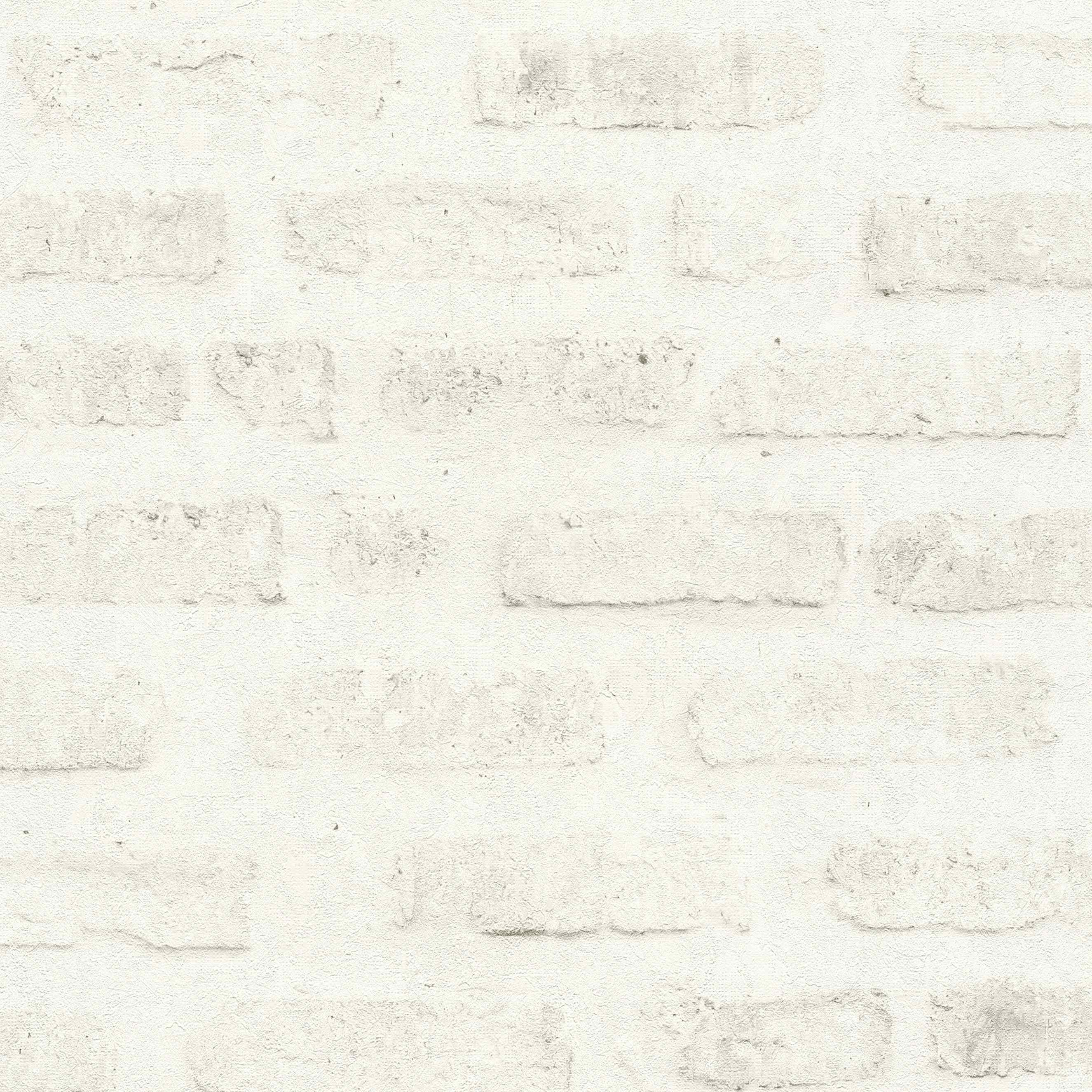 374222_haupt A.S. Creation Elements | 374222 | papier peint intissé pierre brique | 0.53 m x 10.05 m | gris