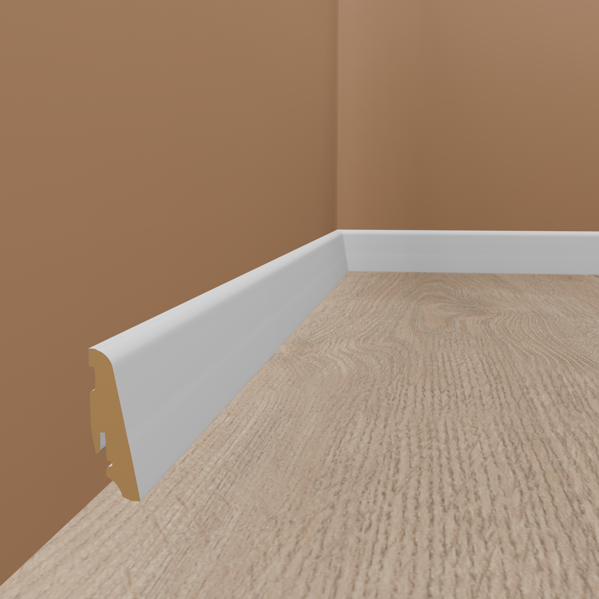 Neuhofer Plinthe "Busca" FU060L MDF 19 x 58 x 2400 mm Blanc  Neuhofer Plinthe "Busca" FU060L MDF 19 x 58 x 2400 mm Blanc